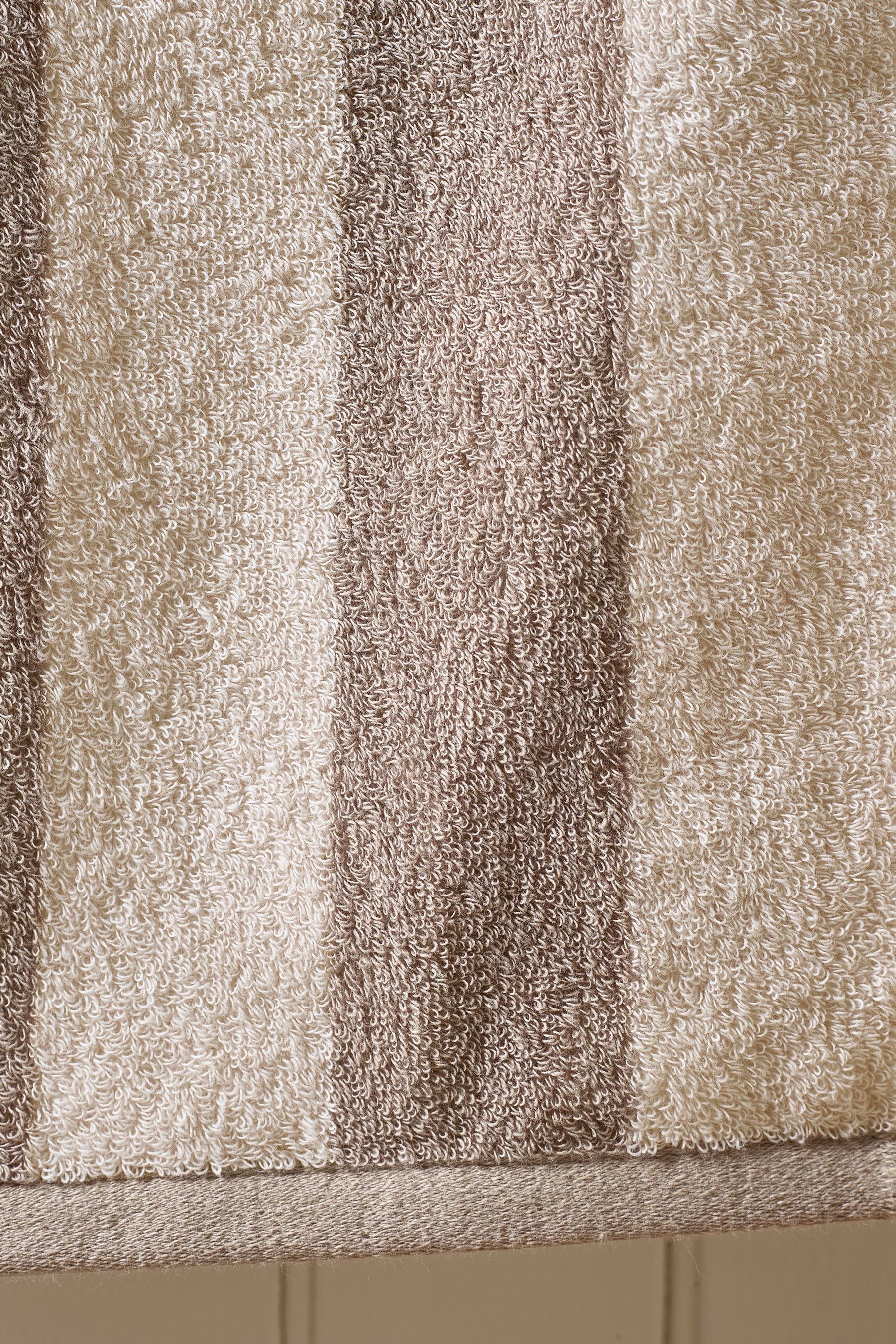 Natural Mink Block Stripe Towel 100% Cotton