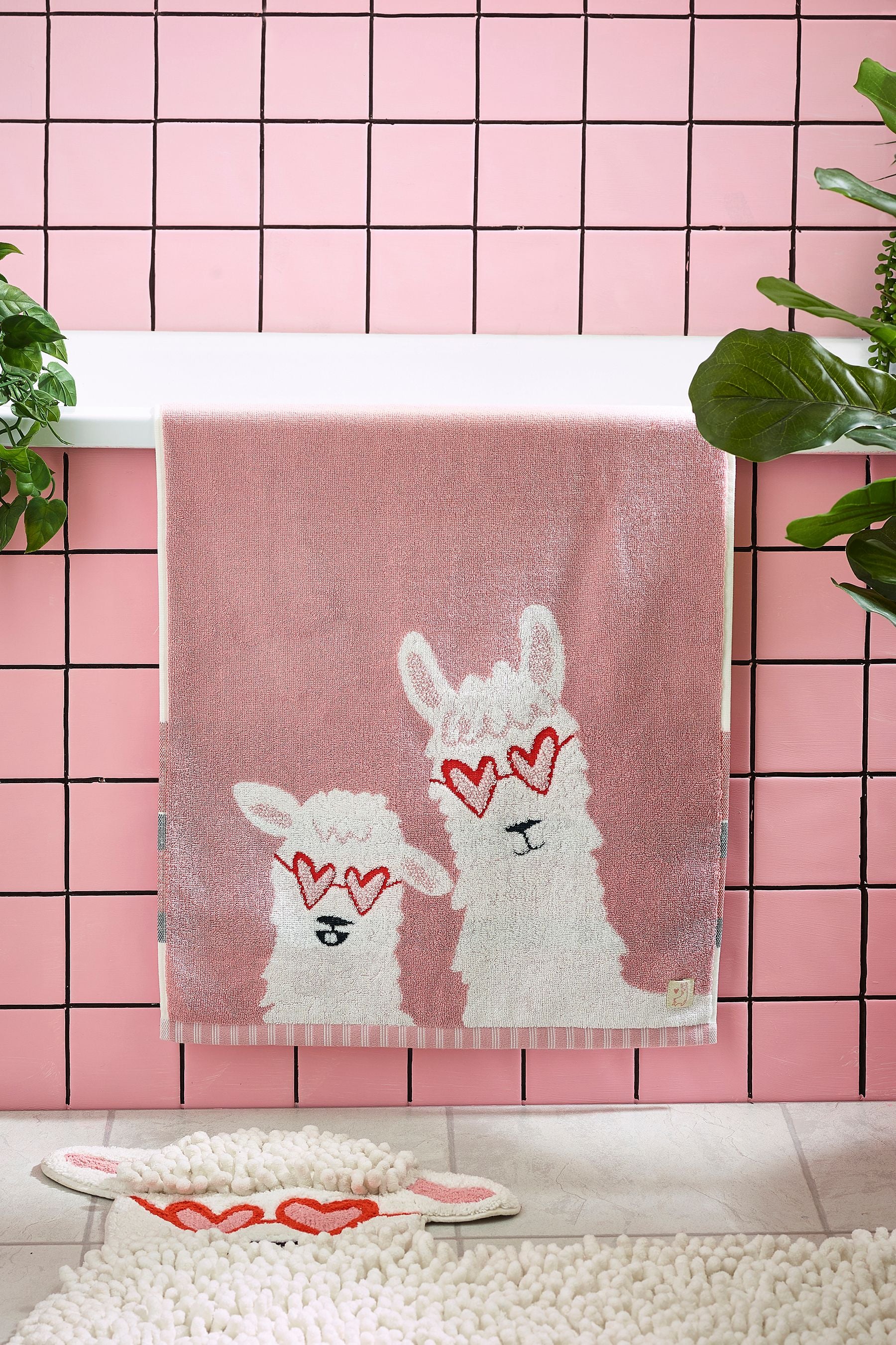 Pink Alpaca Towel