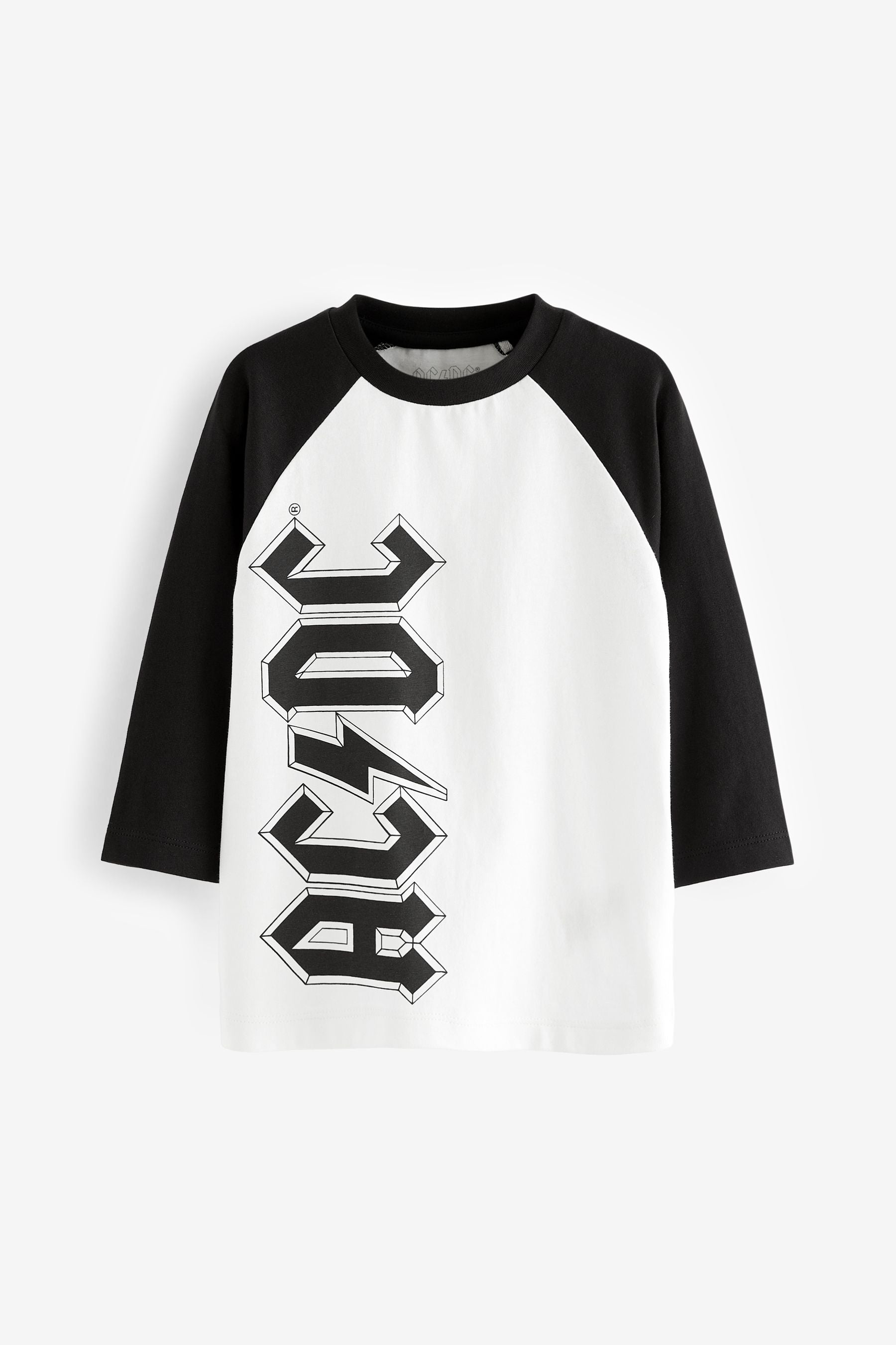 Monochrome 100% Cotton ACDC Long Sleeve T-Shirt (3mths-8yrs)