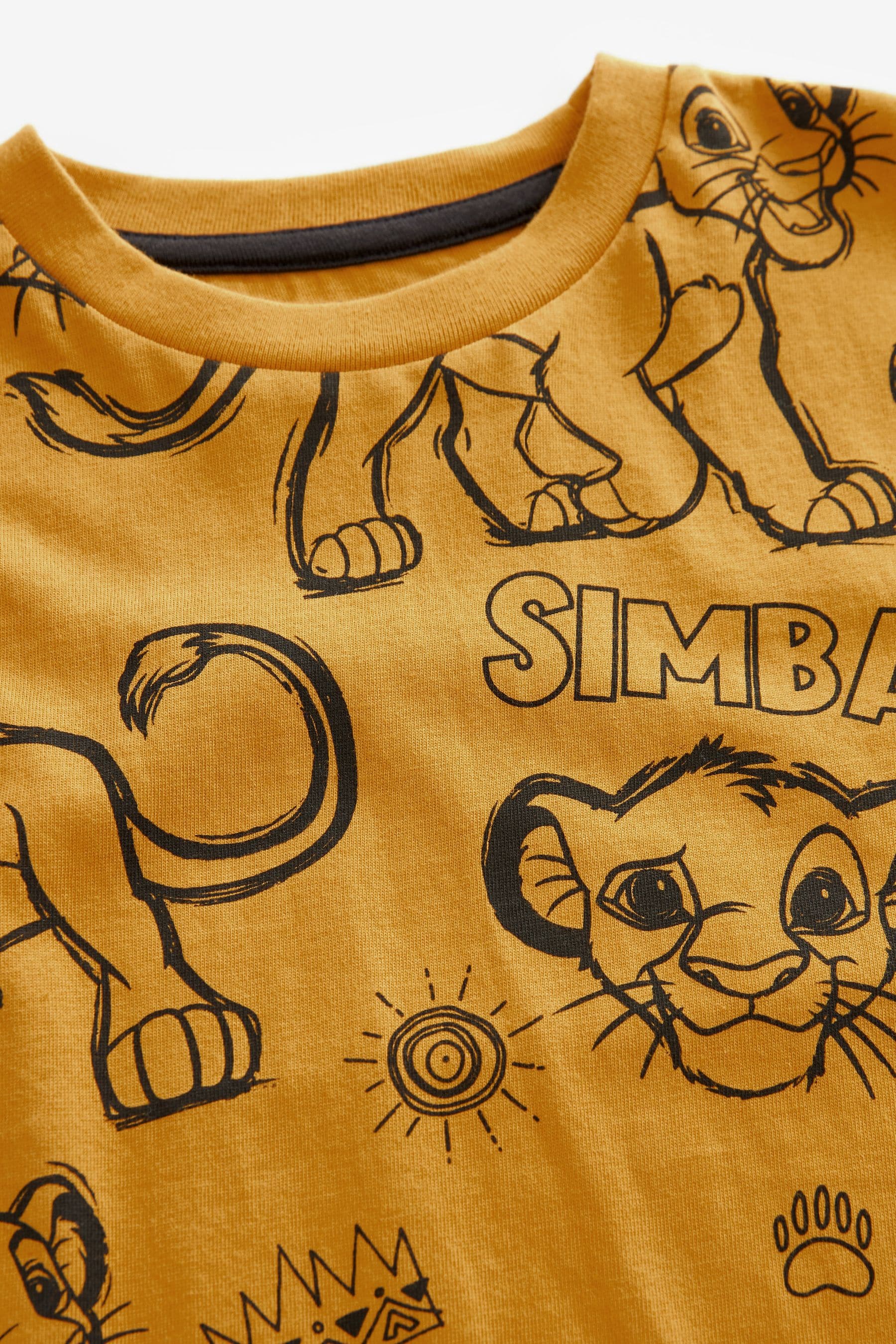 Yellow 100% Cotton Lion King Long Sleeve T-Shirt (3mths-8yrs)