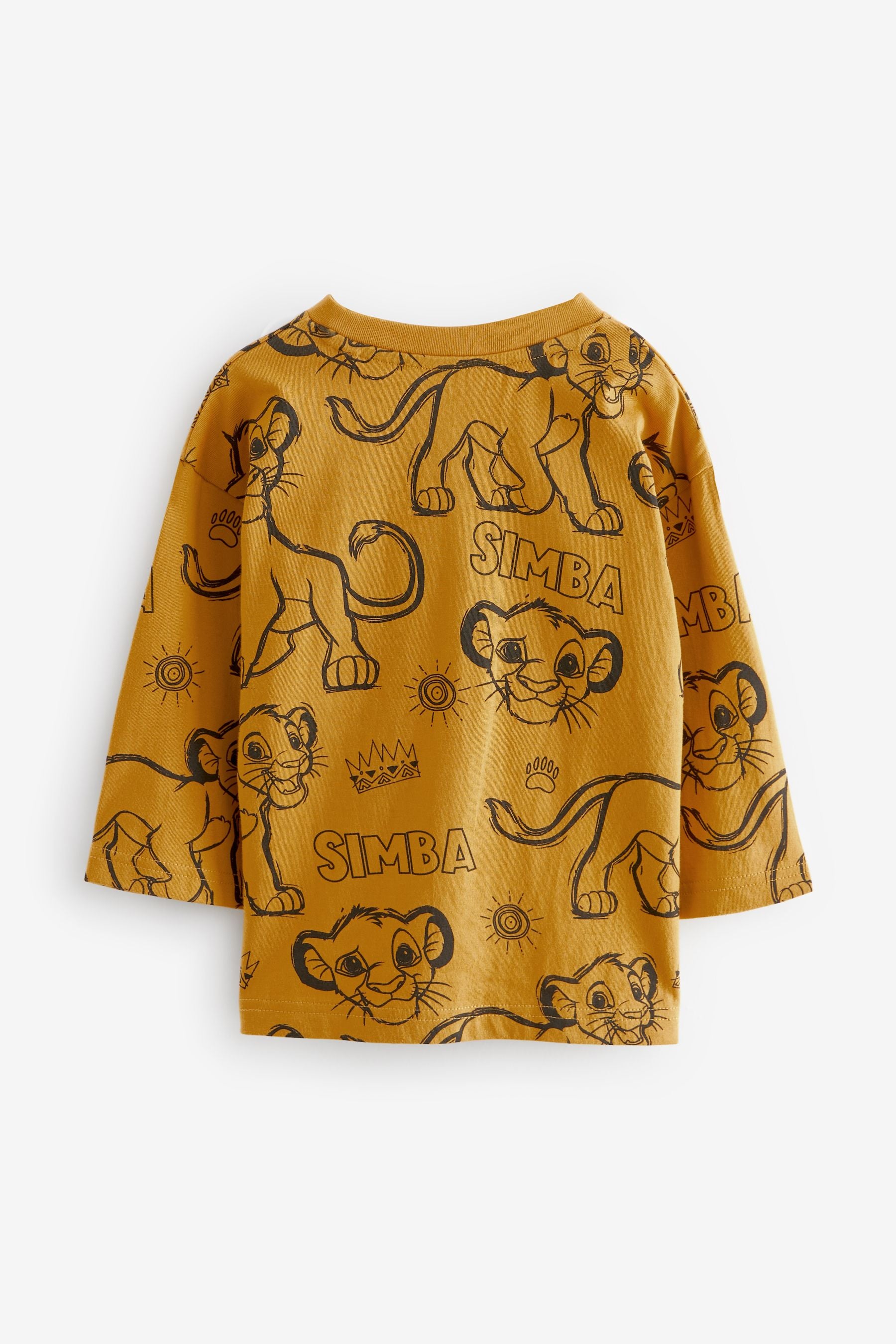 Yellow 100% Cotton Lion King Long Sleeve T-Shirt (3mths-8yrs)