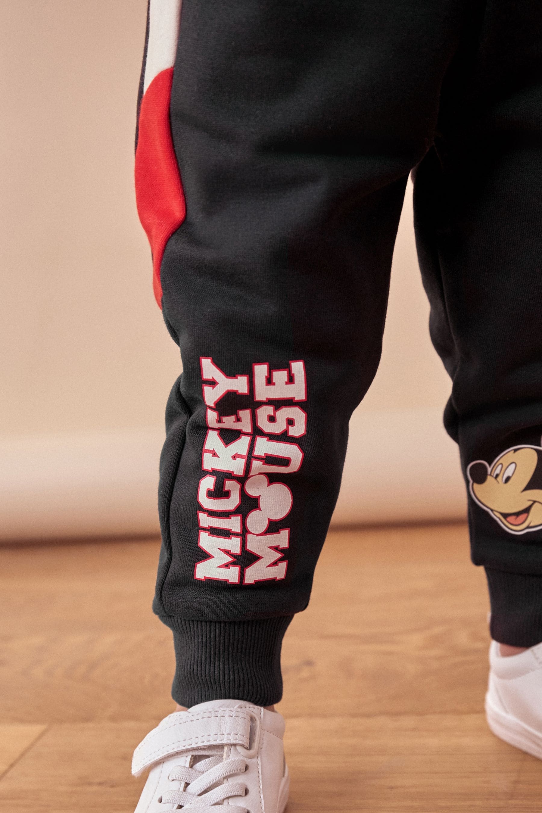 Red/Black Mickey Mouse Crew Neck Sweatshirt and Joggers Set (3mths-8yrs)