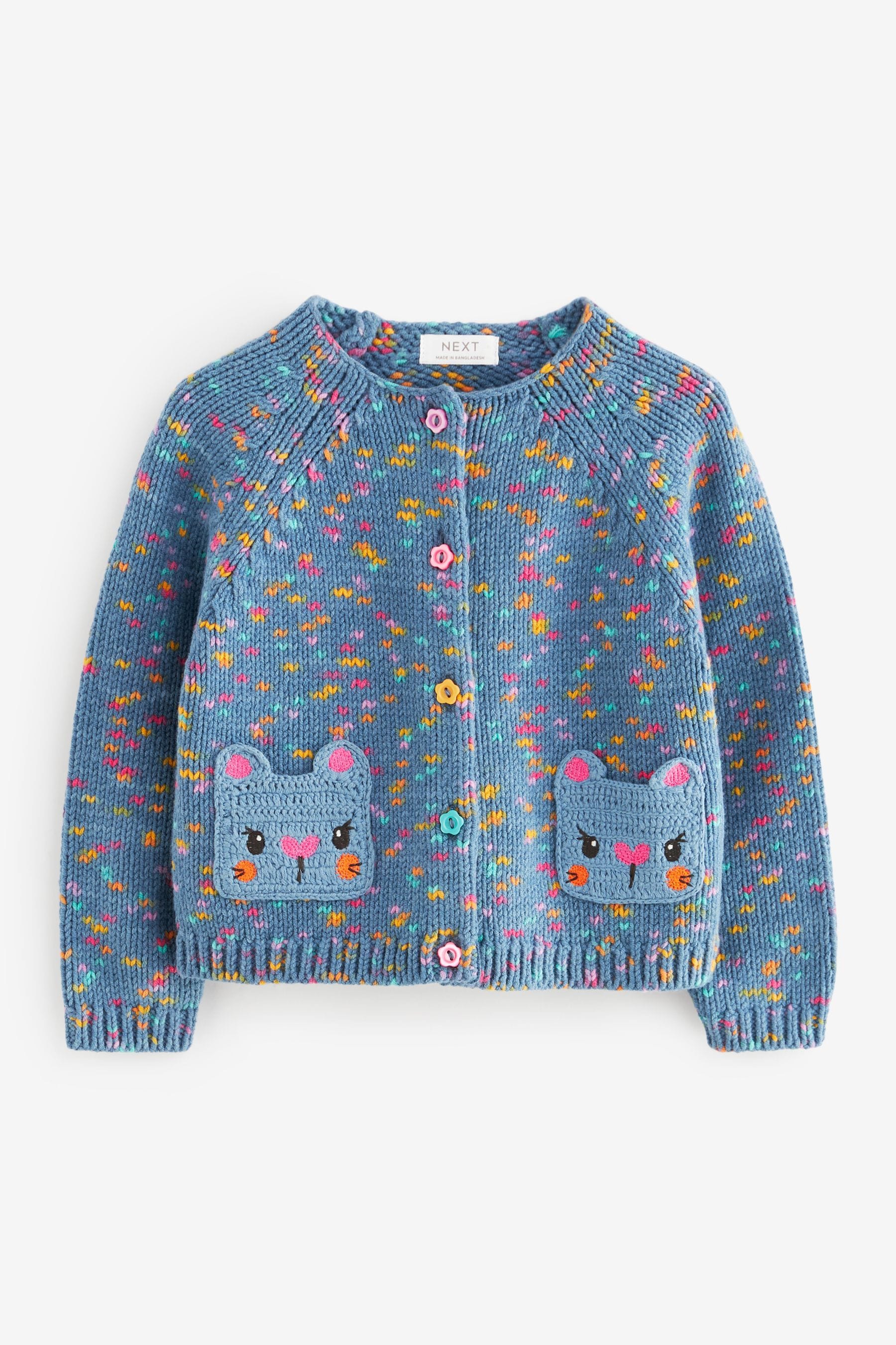 Navy Cat Cardigan (3mths-7yrs)