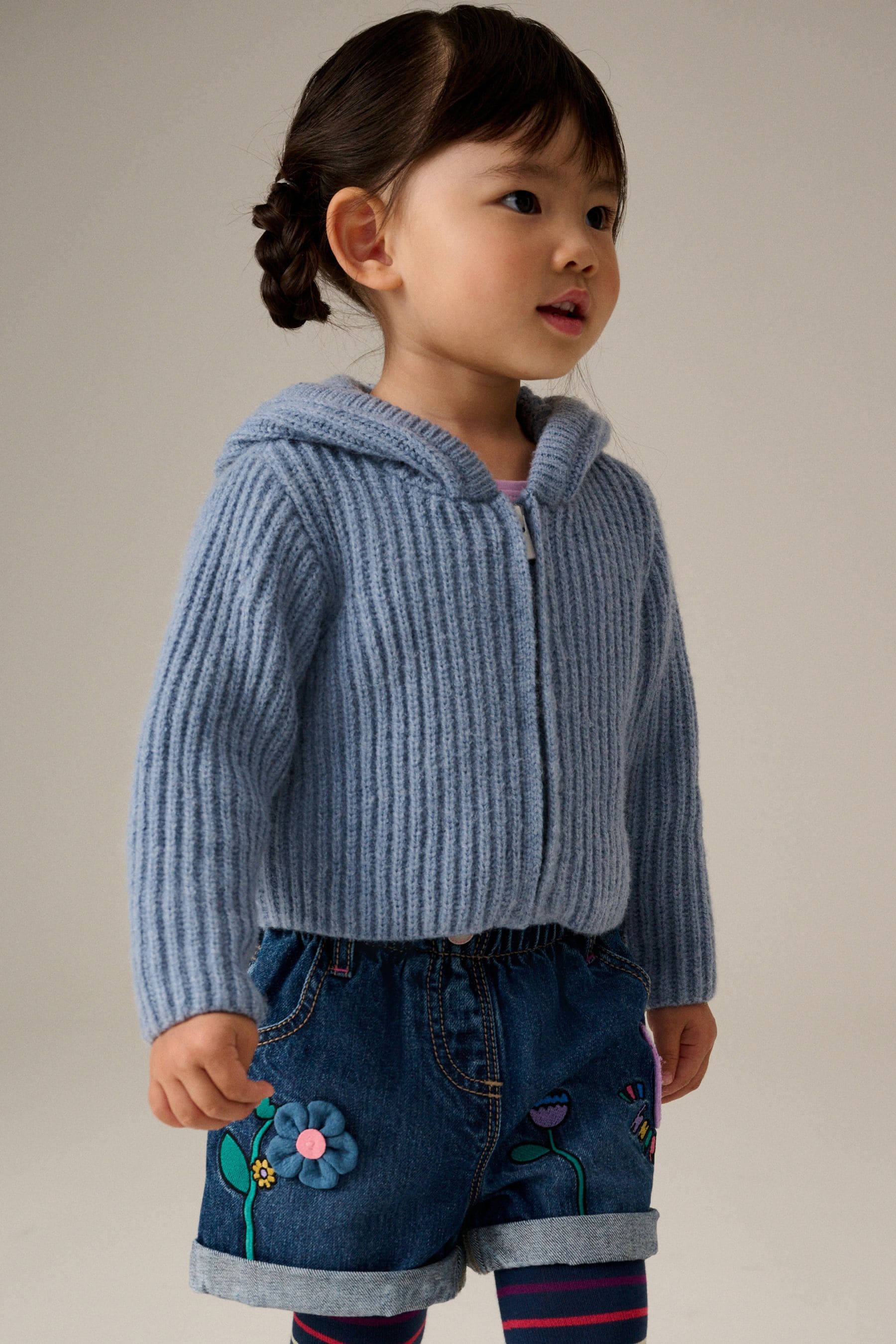 Blue Hooded Cardigan (3mths-7yrs)