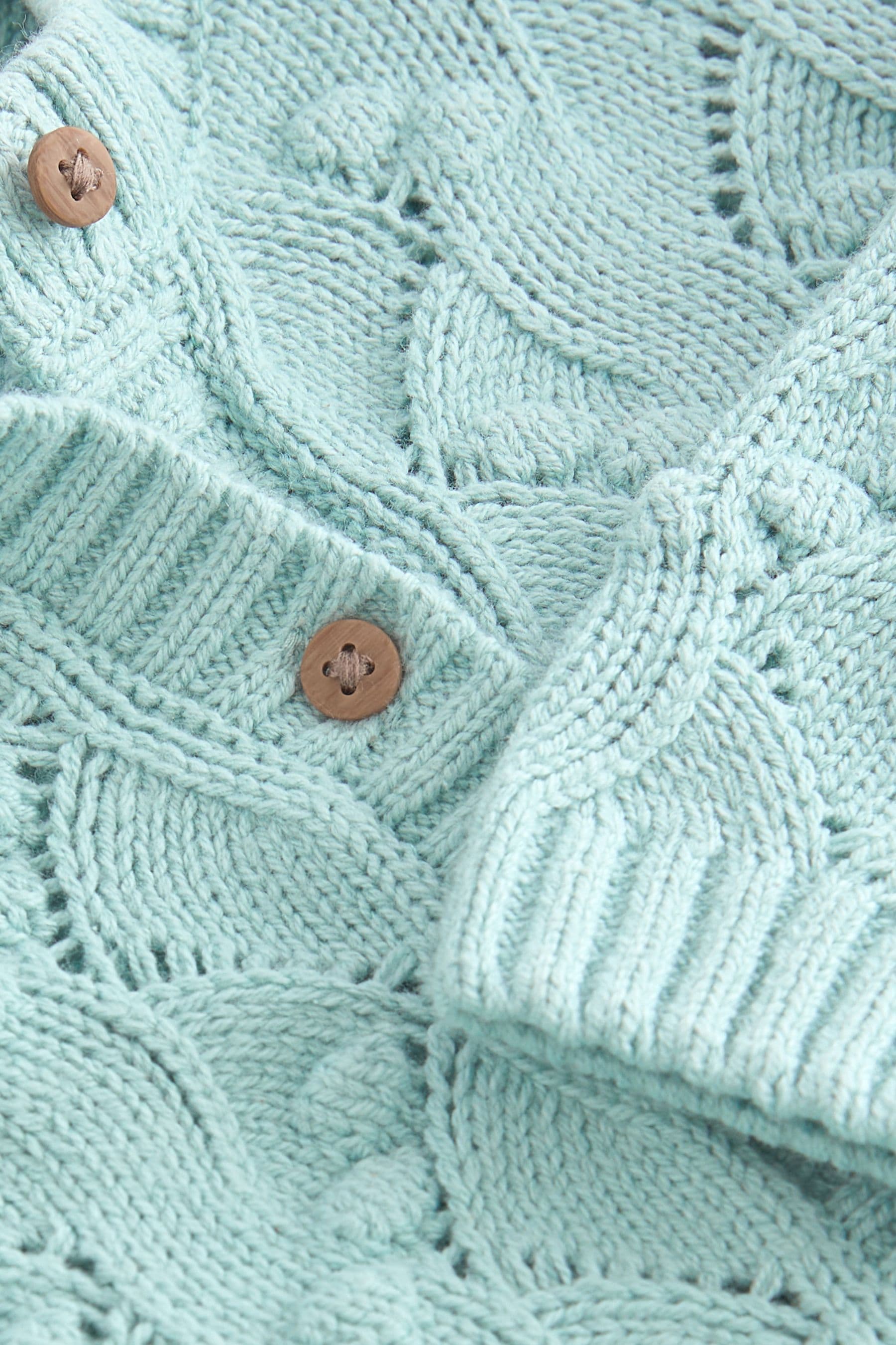 Blue Bobble Stitched Cardigan (3mths-7yrs)