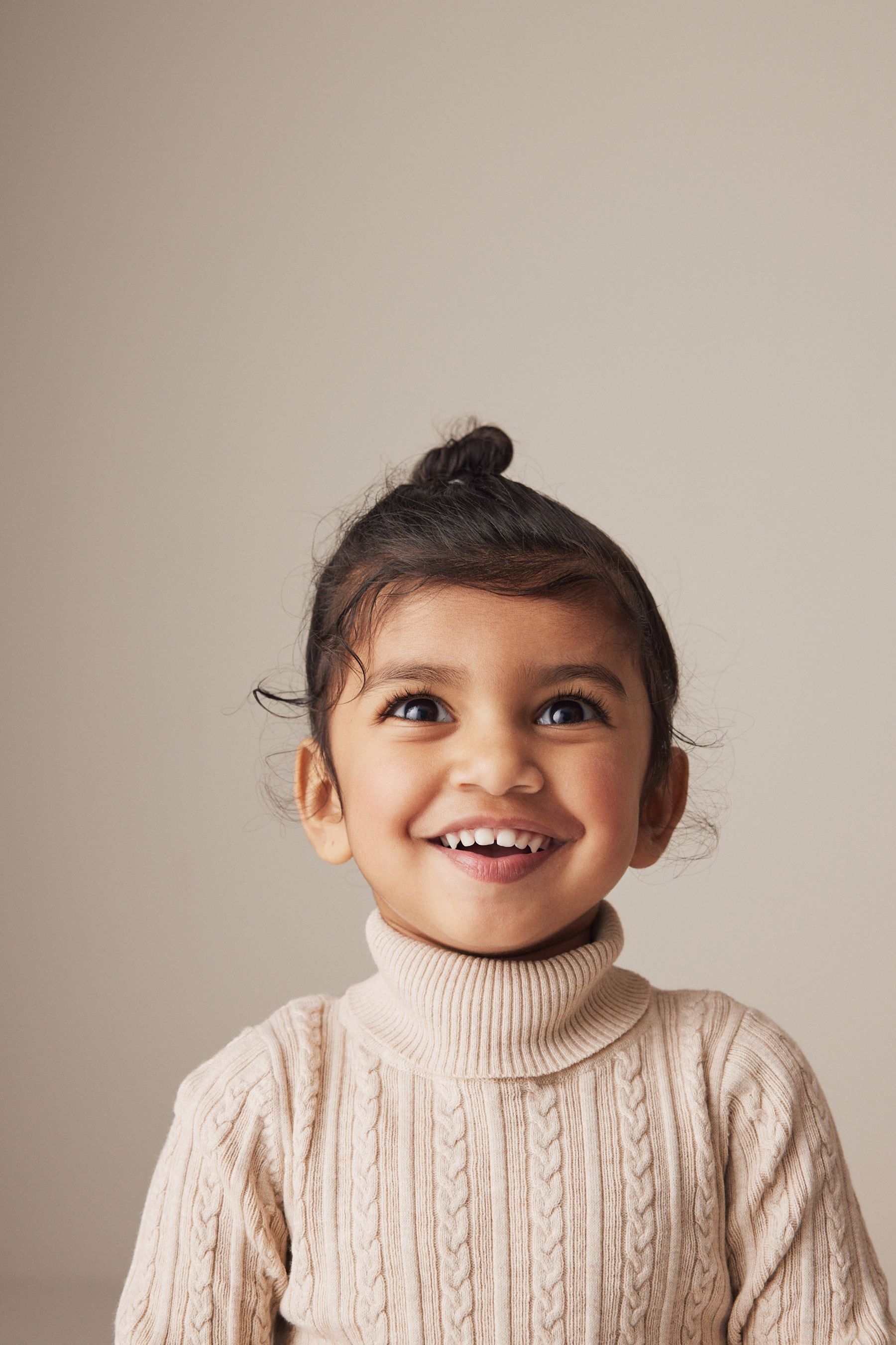 Oatmeal Roll Neck Cardigans (3mths-10yrs)