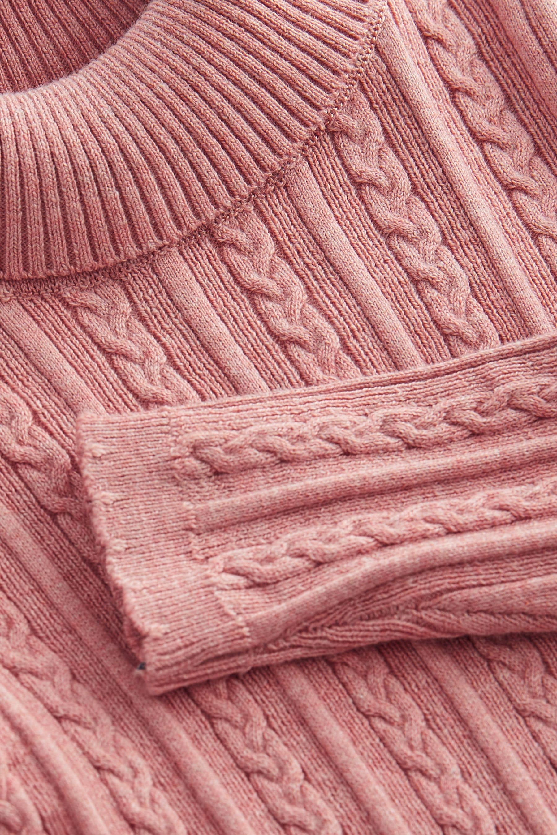 Pink Roll Neck Cardigan (3mths-10yrs)