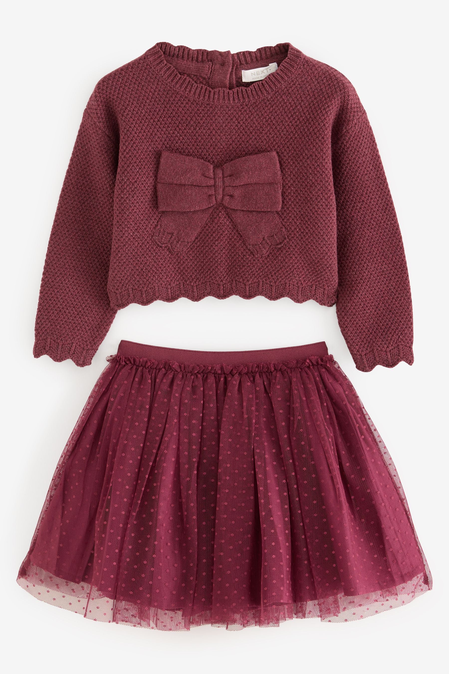 Red Bow Jumper & Skirt Set (3mths-7yrs)