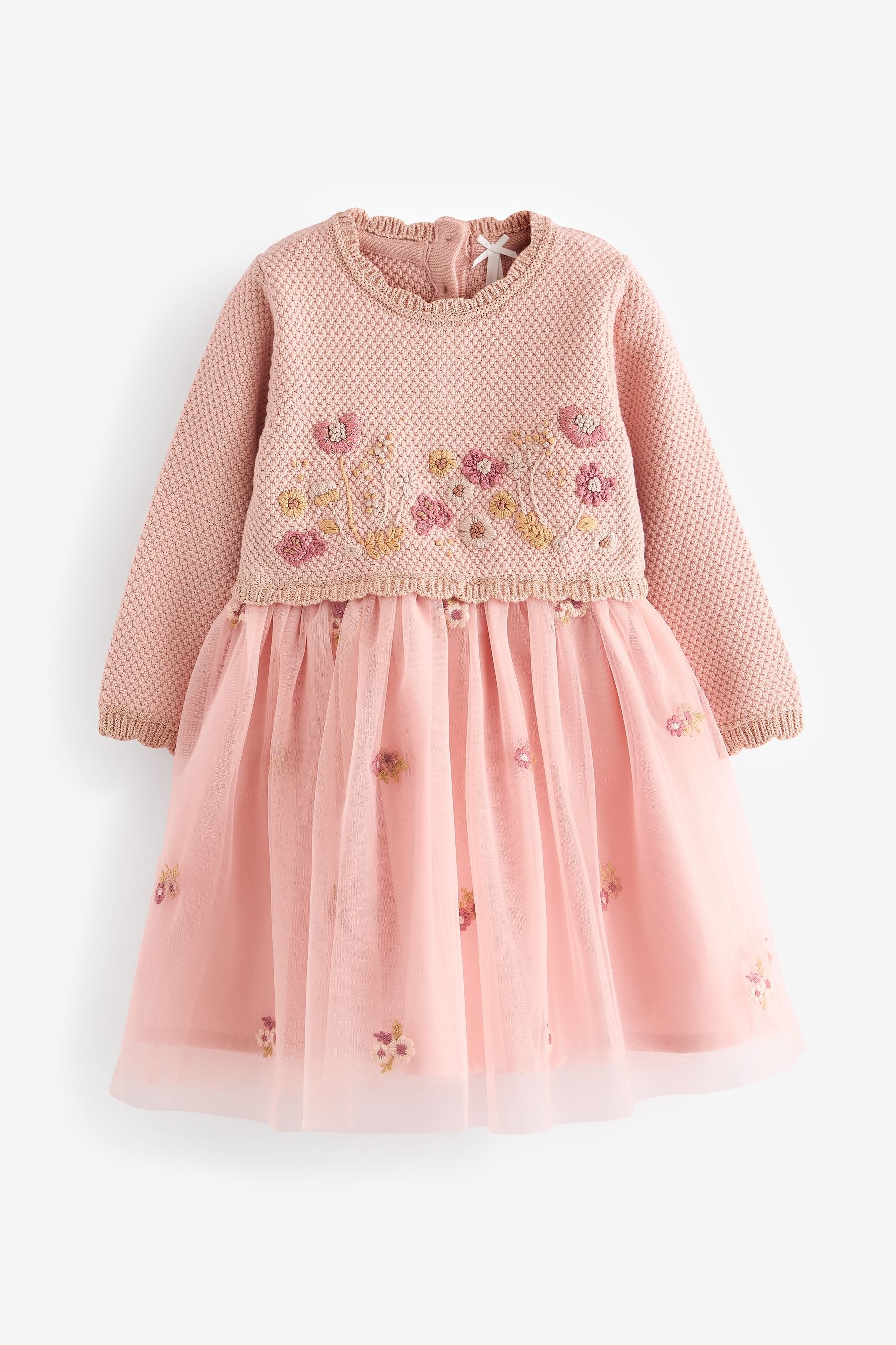 Pink Occasion Knit Dress (3mths-10yrs)