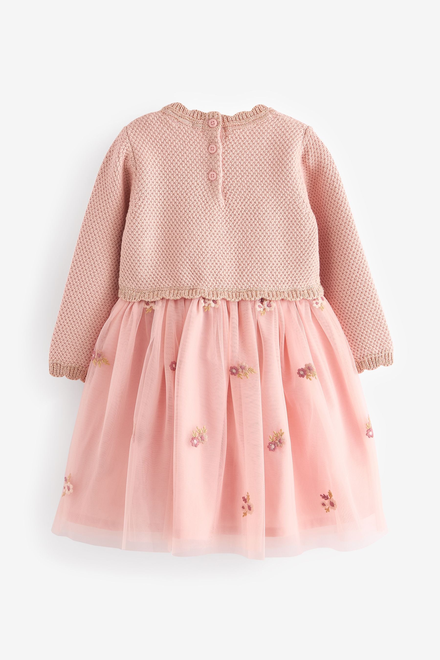 Pink Occasion Knit Dress (3mths-10yrs)