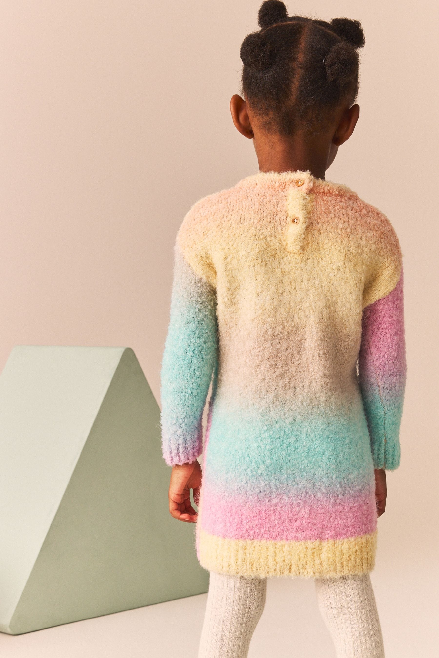 Rainbow Boucle Jumper Dress (3mths-7yrs)