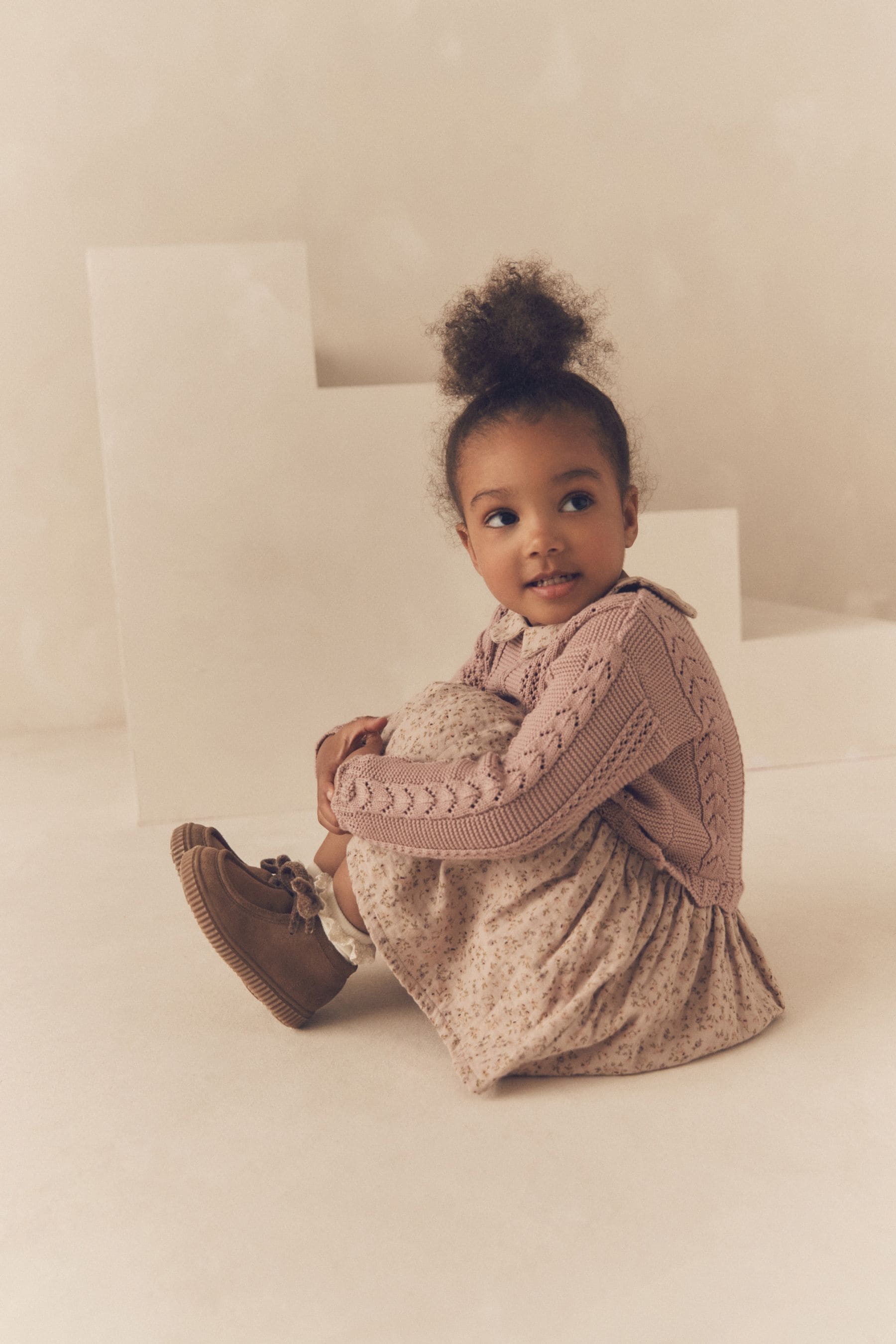 Pink Knitted Collar Dress (3mths-10yrs)