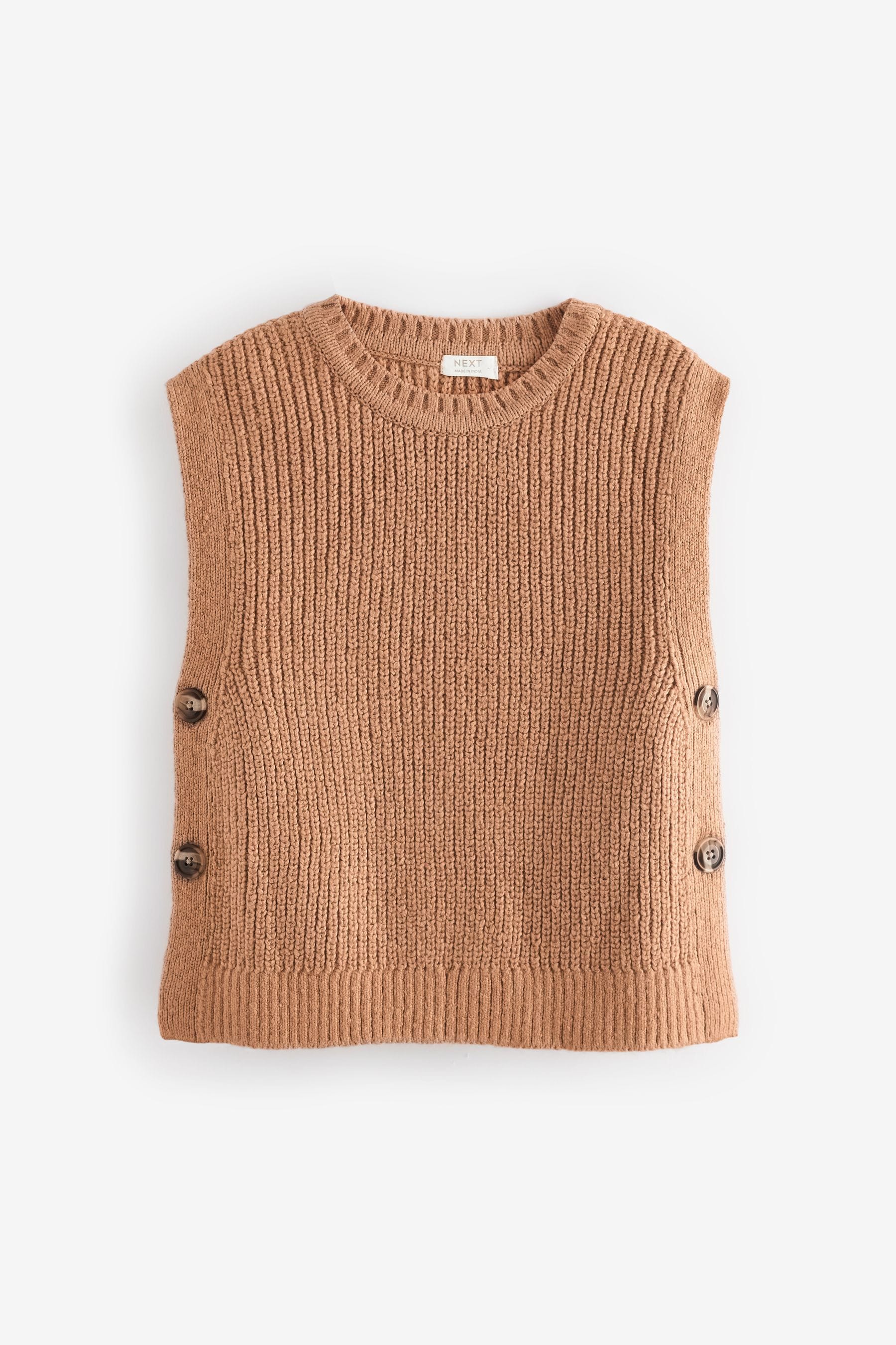 Tan Brown Knitted Tank Top (3-16yrs)