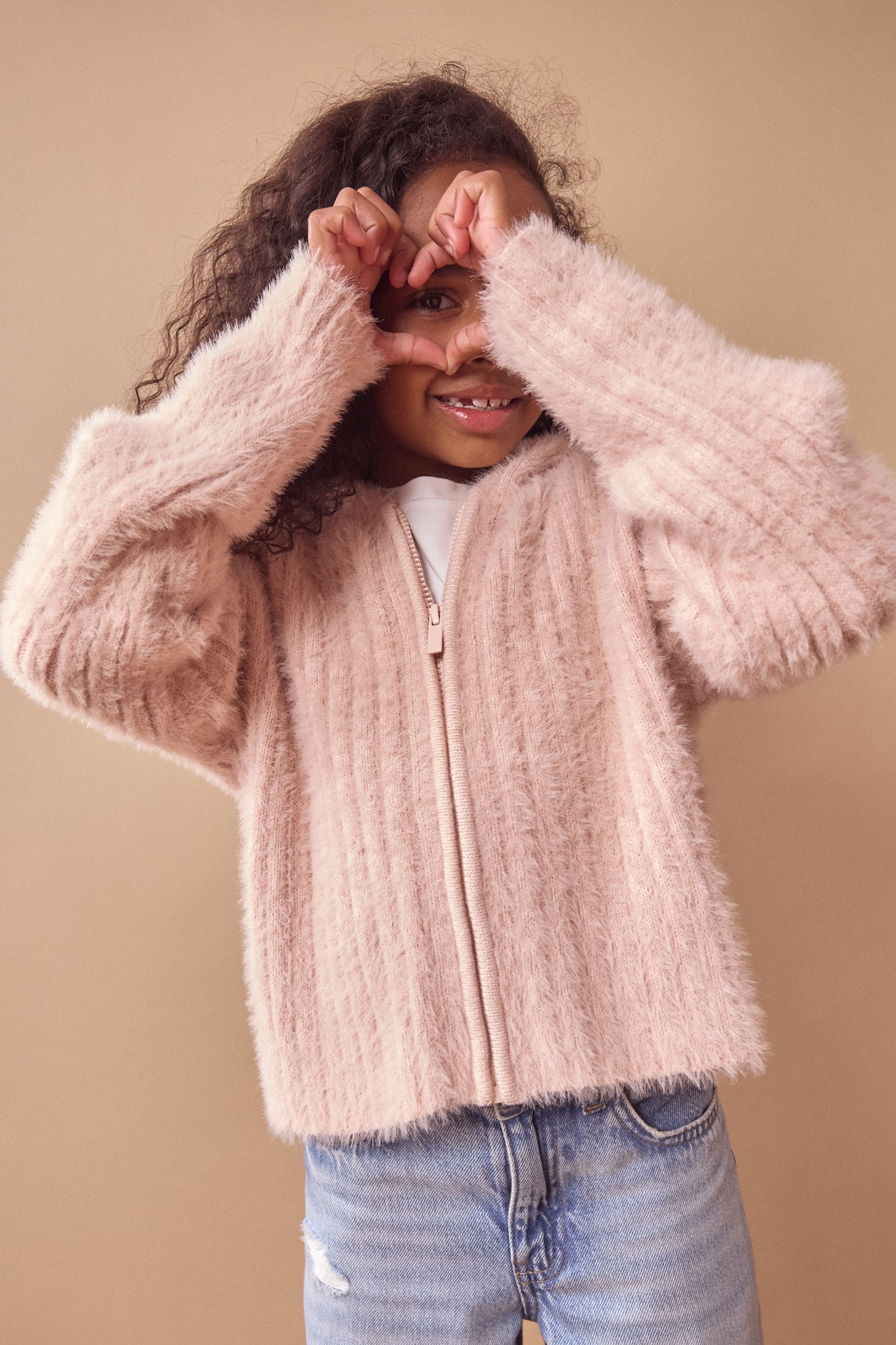 Pink Fluffy Hoodie (3-16yrs)