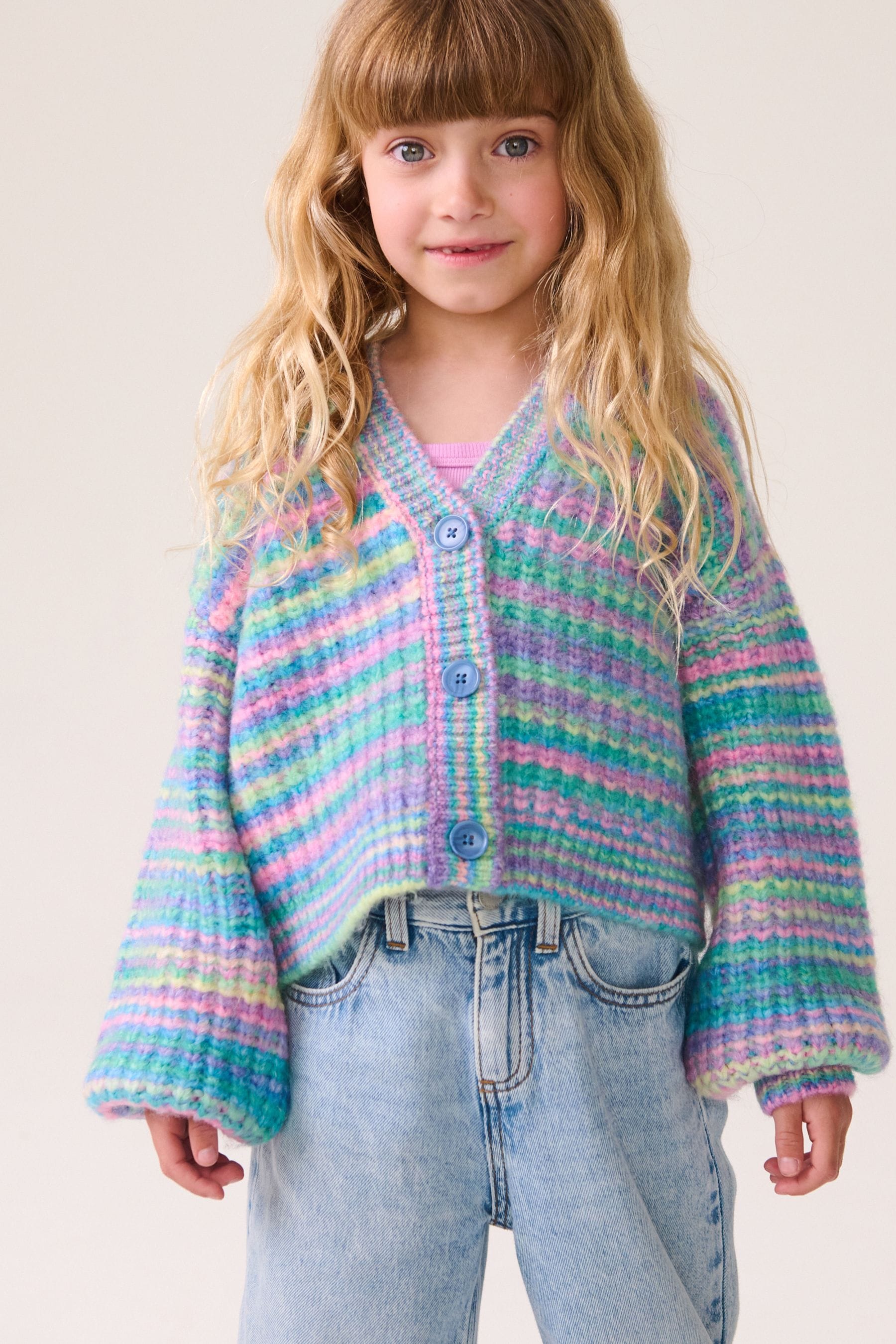 Rainbow Boxy Cardigan (3-16yrs)