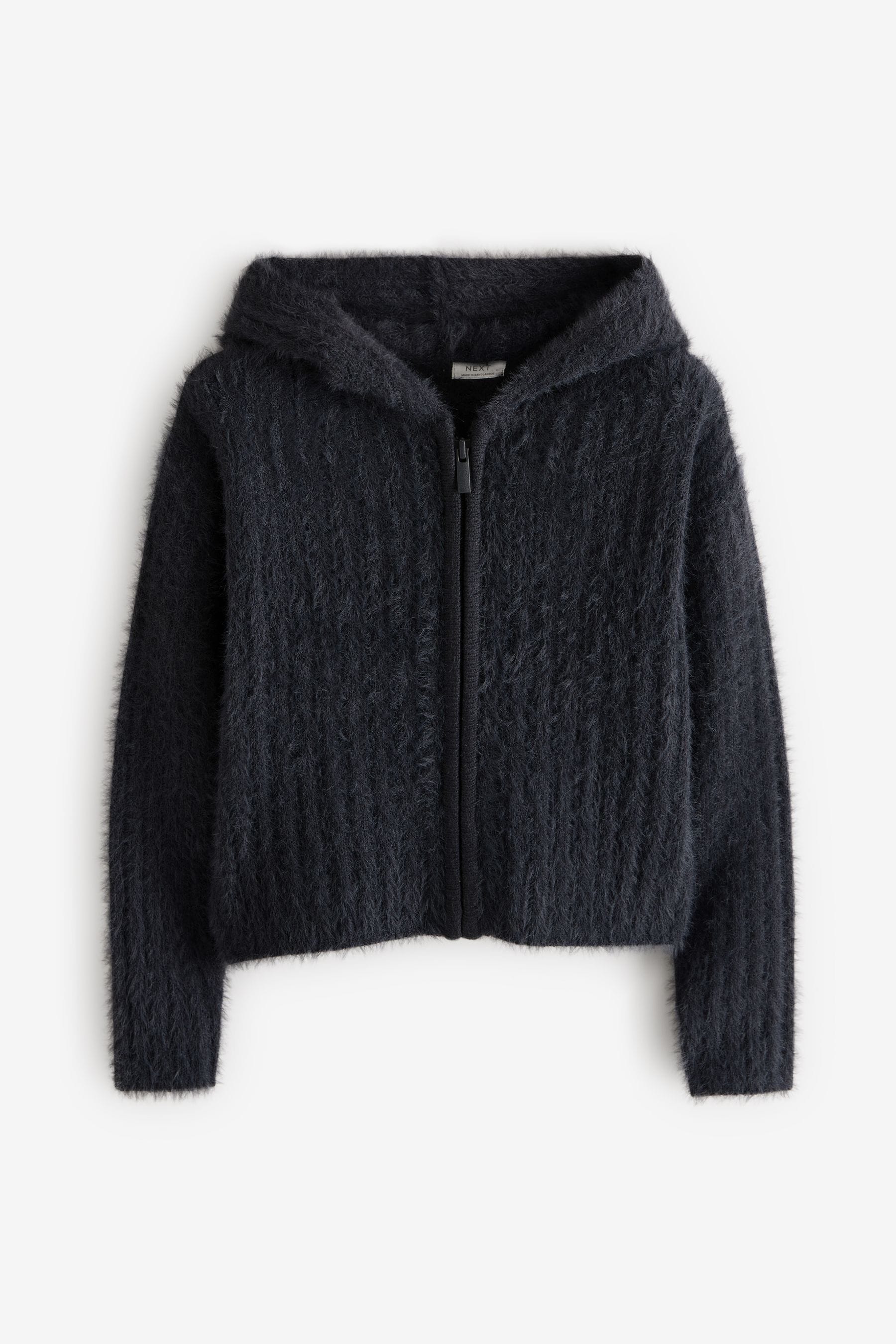 Charcoal Grey Fluffy Hoodie (3-16yrs)