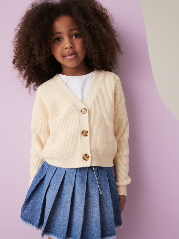 Ecru Boxy Cardigan (3-16yrs)