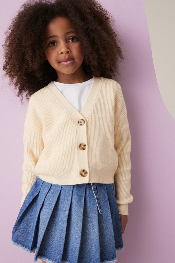 Ecru Boxy Cardigan (3-16yrs)