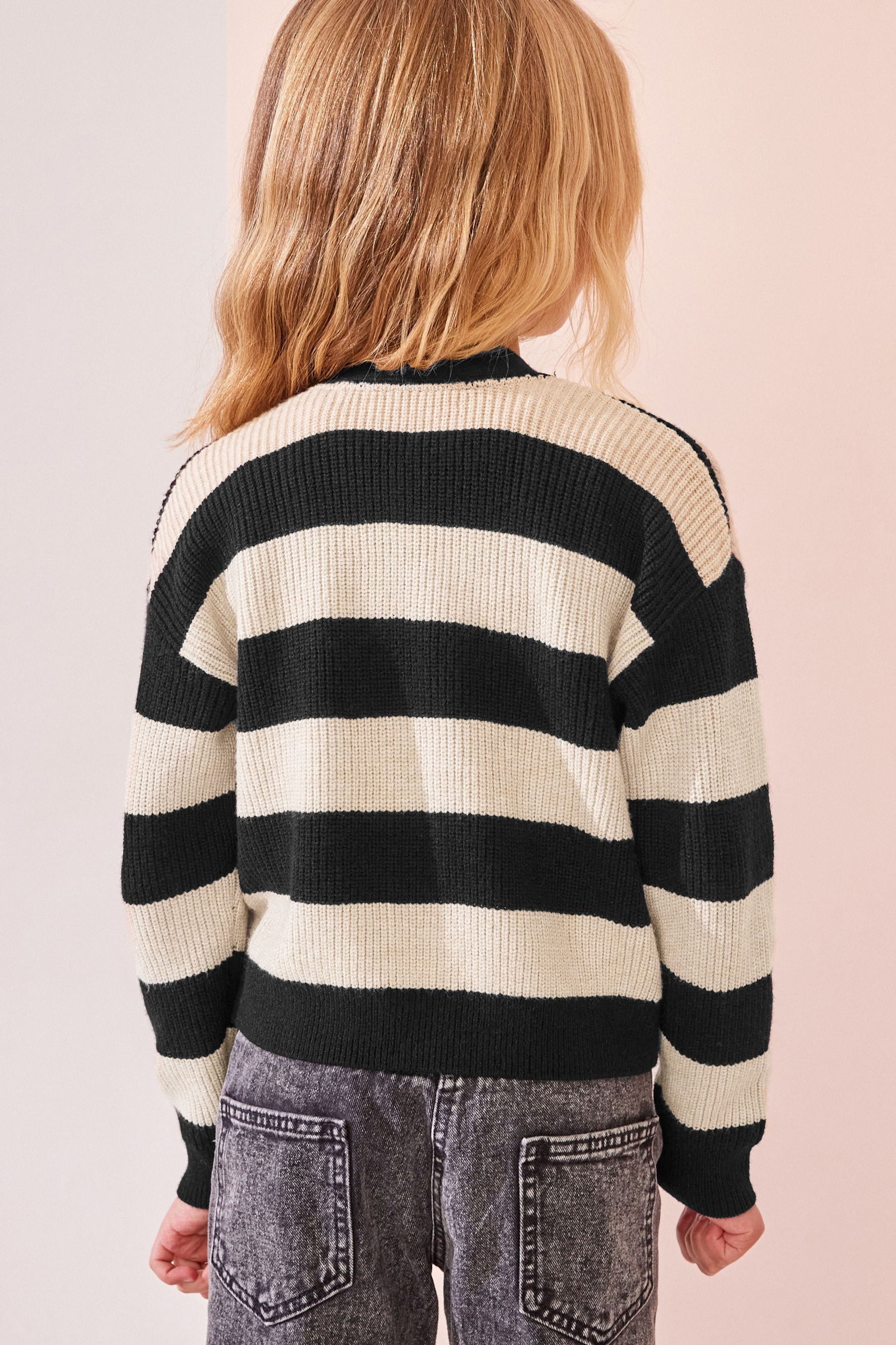 Monochrome Boxy Cardigan (3-16yrs)