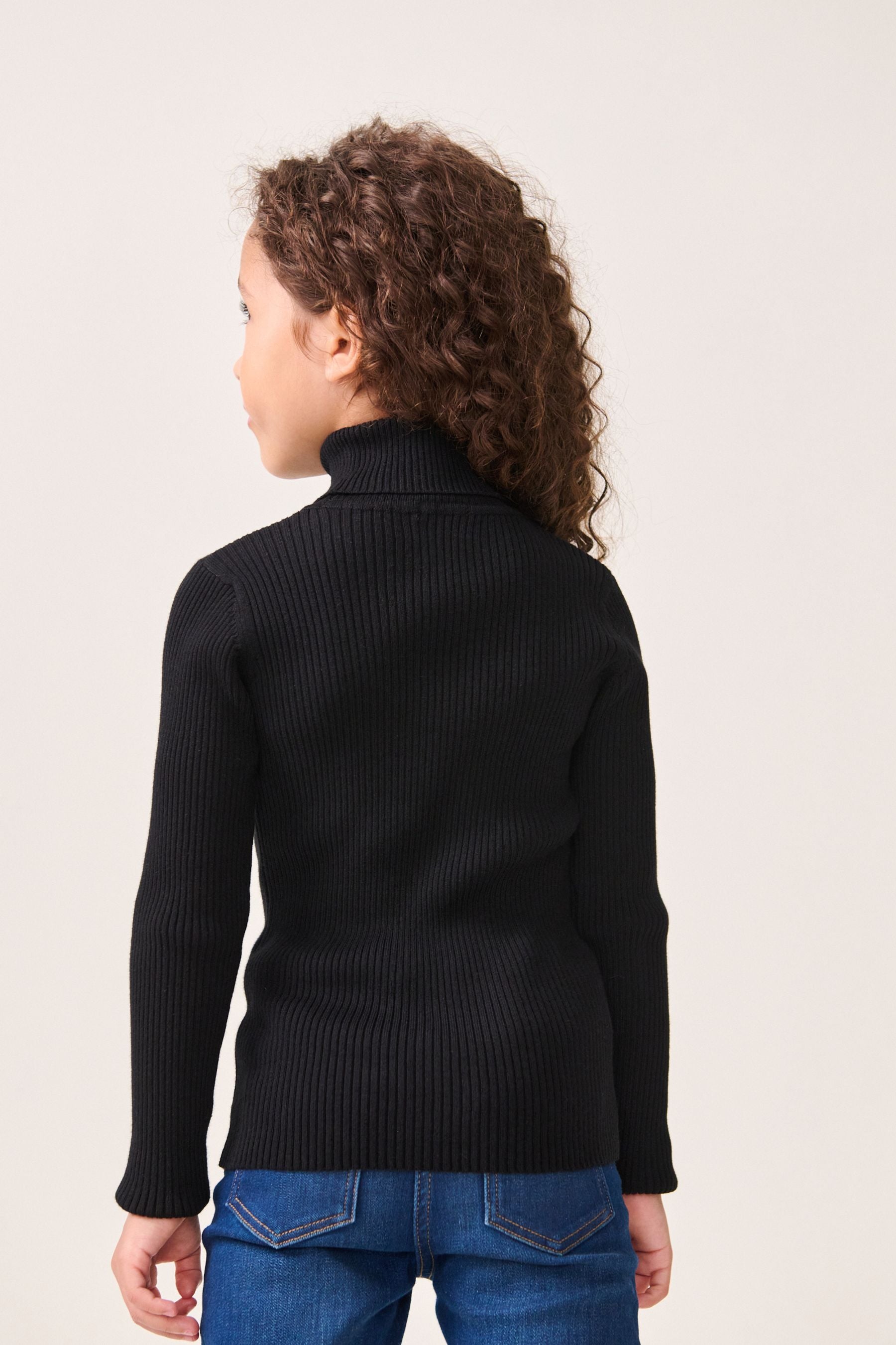 Black Roll Neck Jumper (3-16yrs)