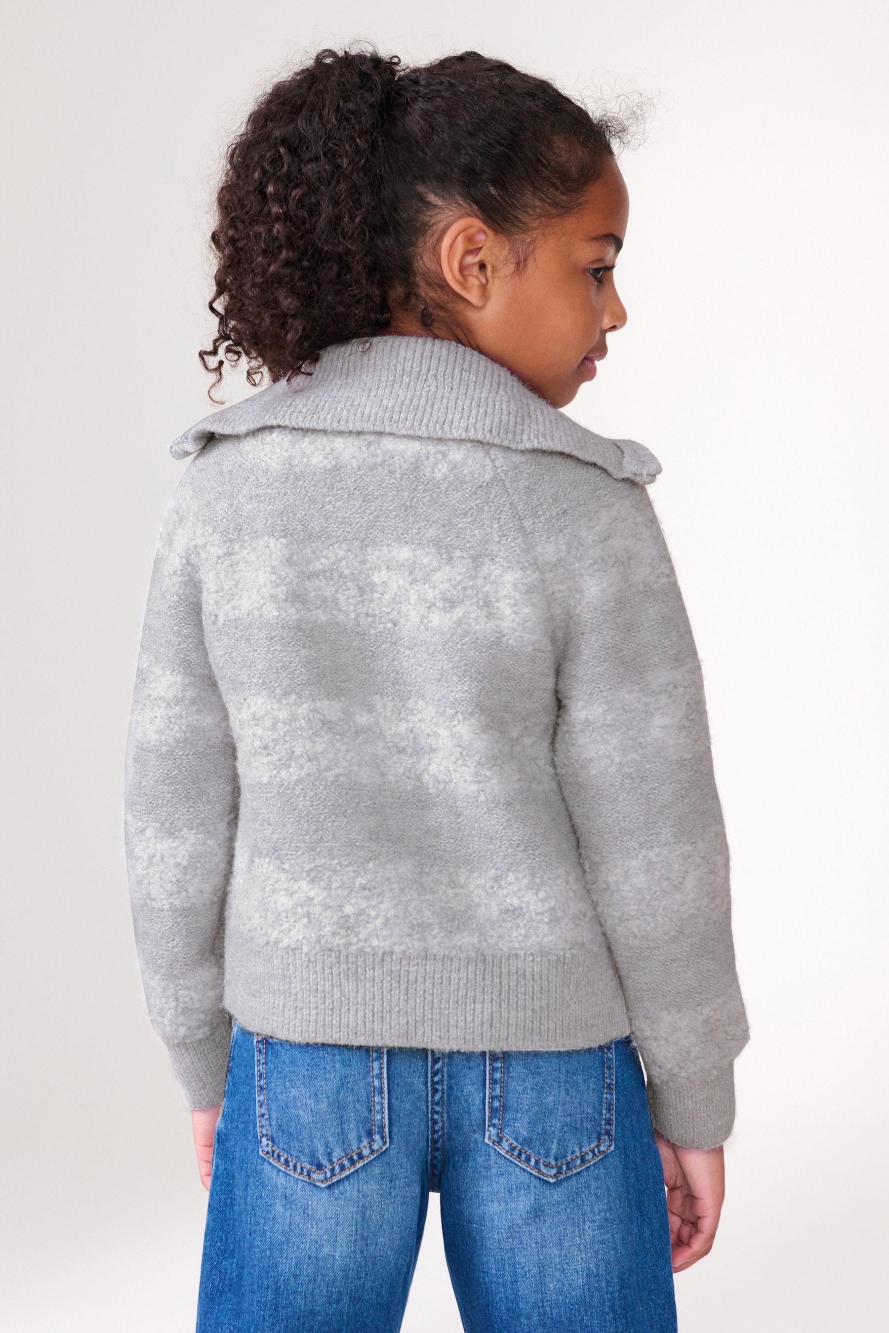 Grey Zip Thru Cardigan (3-16yrs)