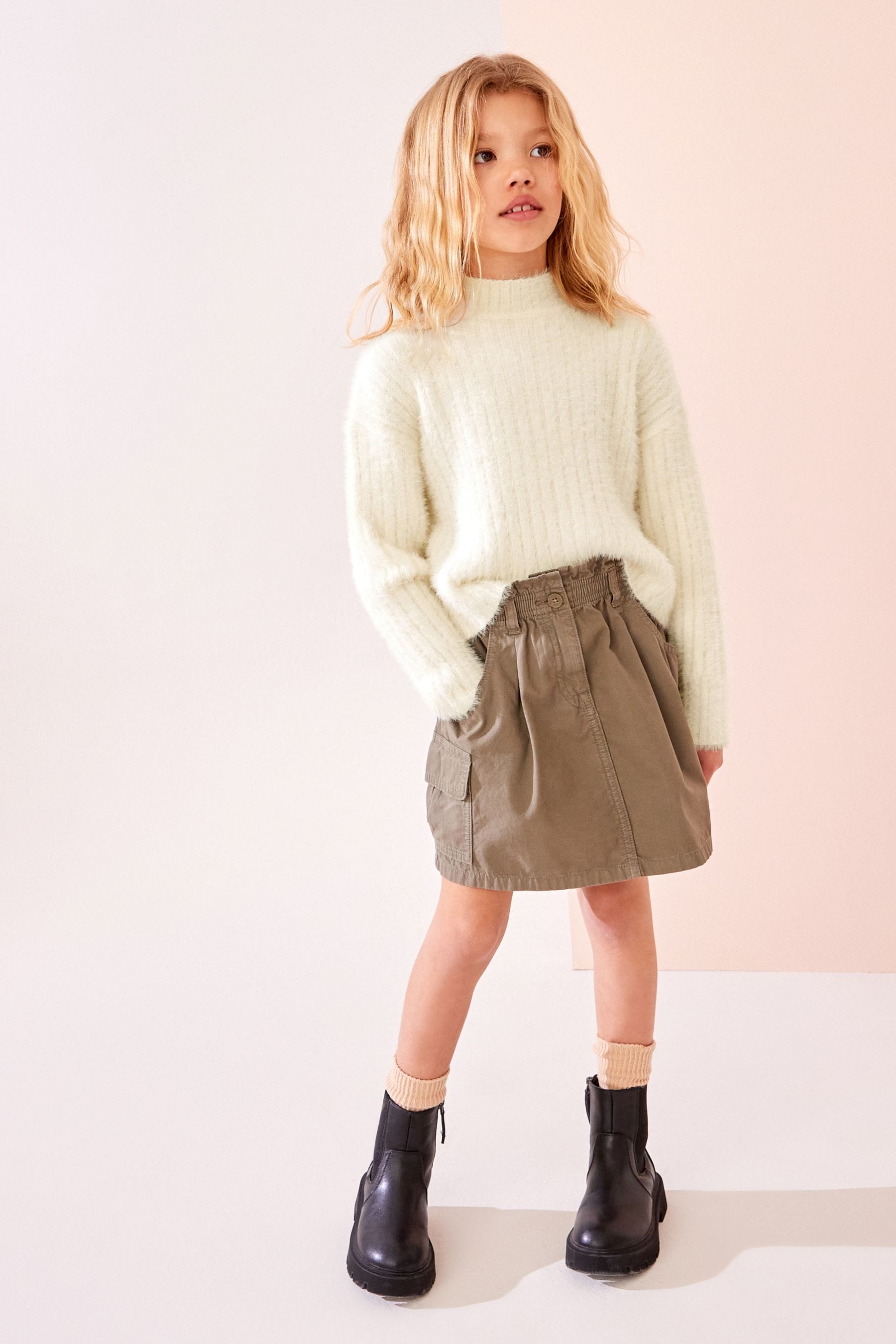 Ecru Fluffy Jumper (3-16yrs)