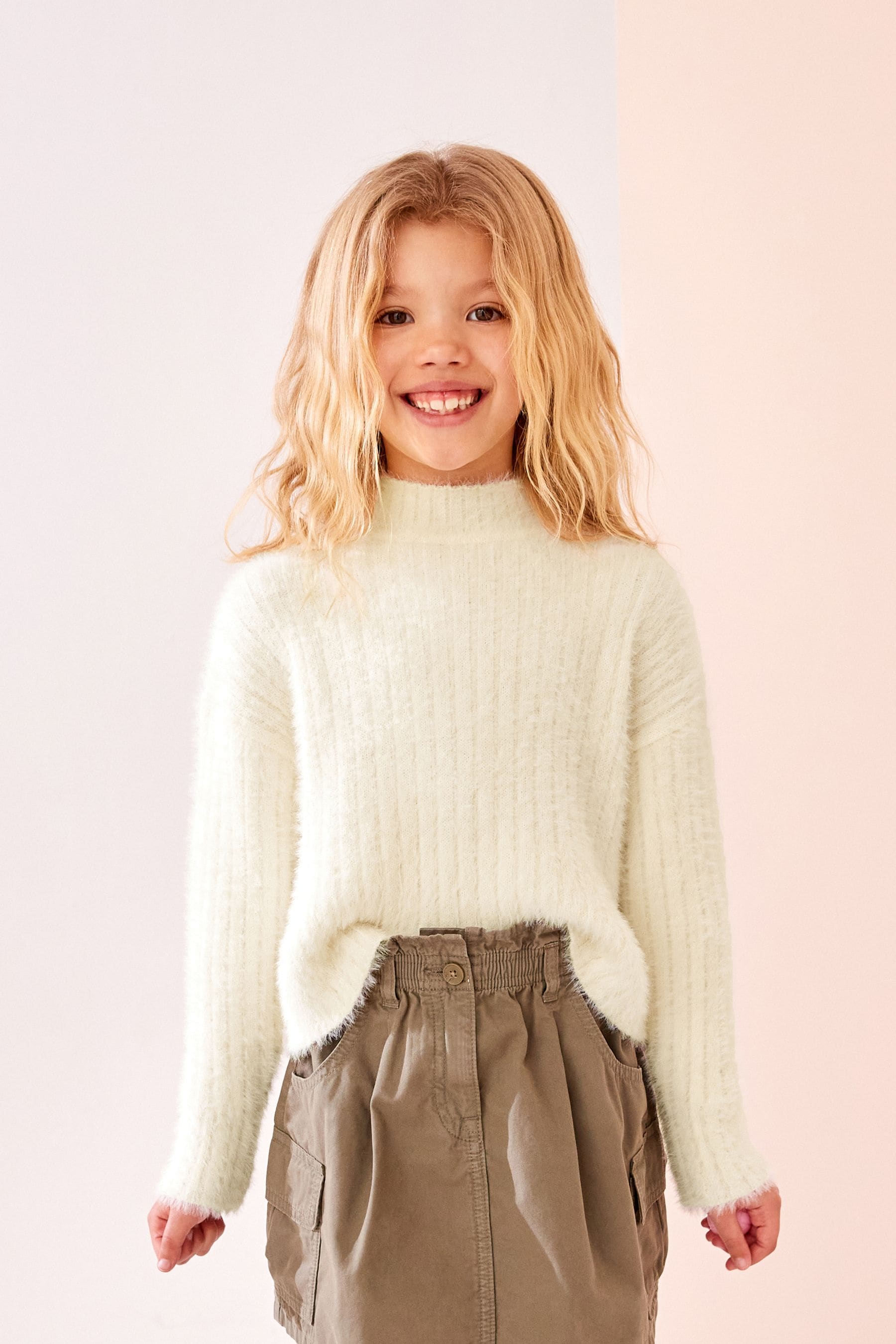 Ecru Fluffy Jumper (3-16yrs)