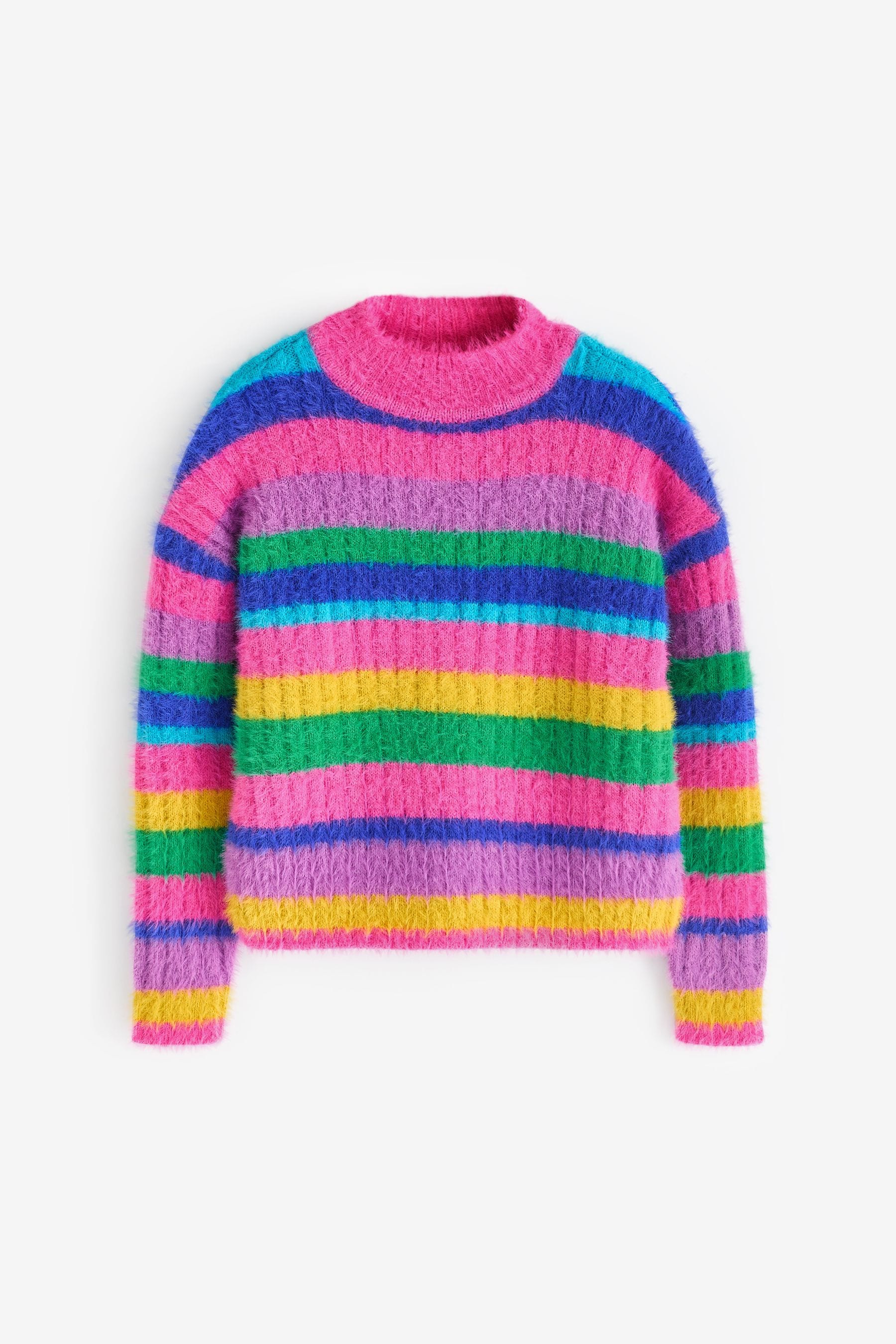 Rainbow Fluffy Jumper (3-16yrs)