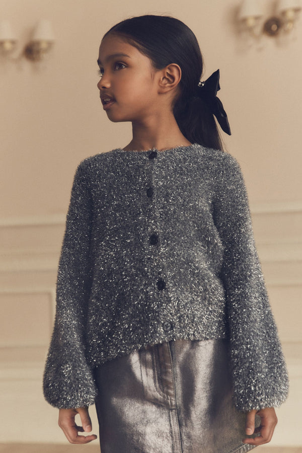 Charcoal Grey Sparkle Cardigan (3-16yrs)