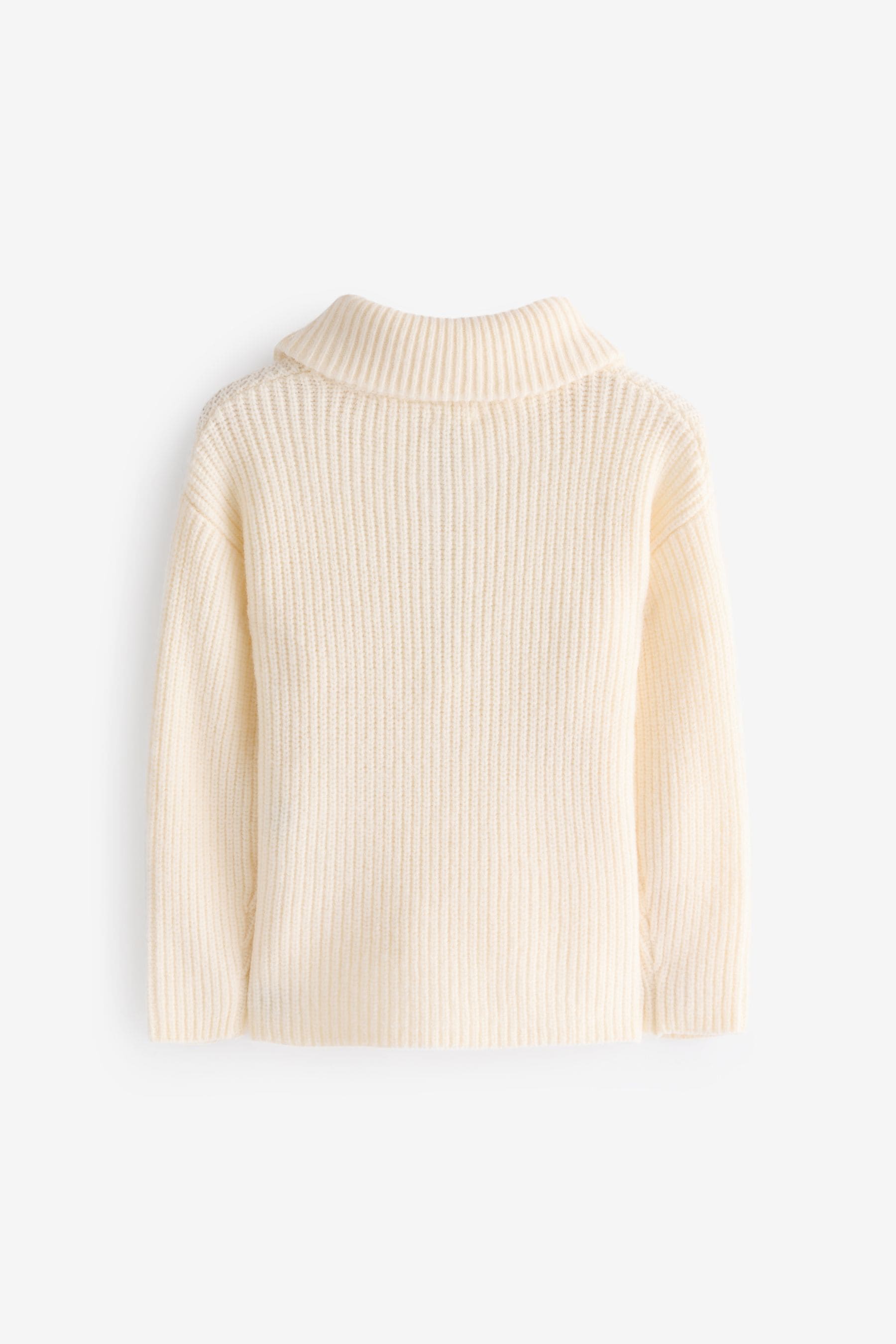 Ecru Cream Zip Neck Jumper (3-16yrs)