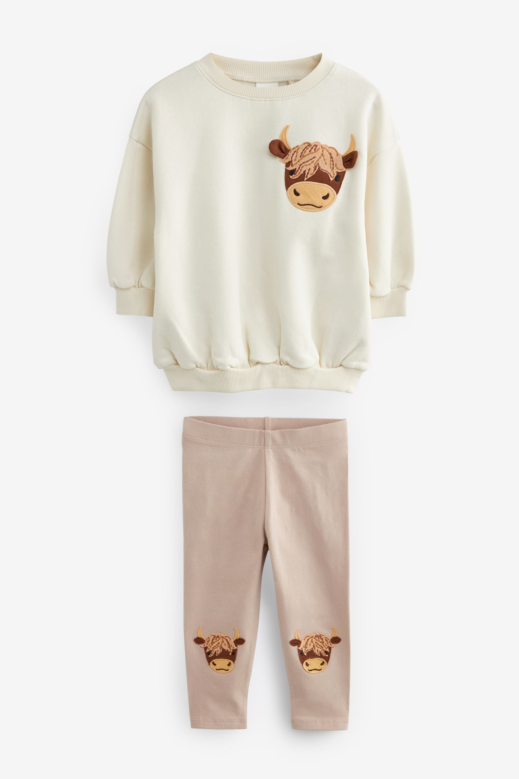 Cream Hamish Character Sweat and Leggings Set (3mths-7yrs)