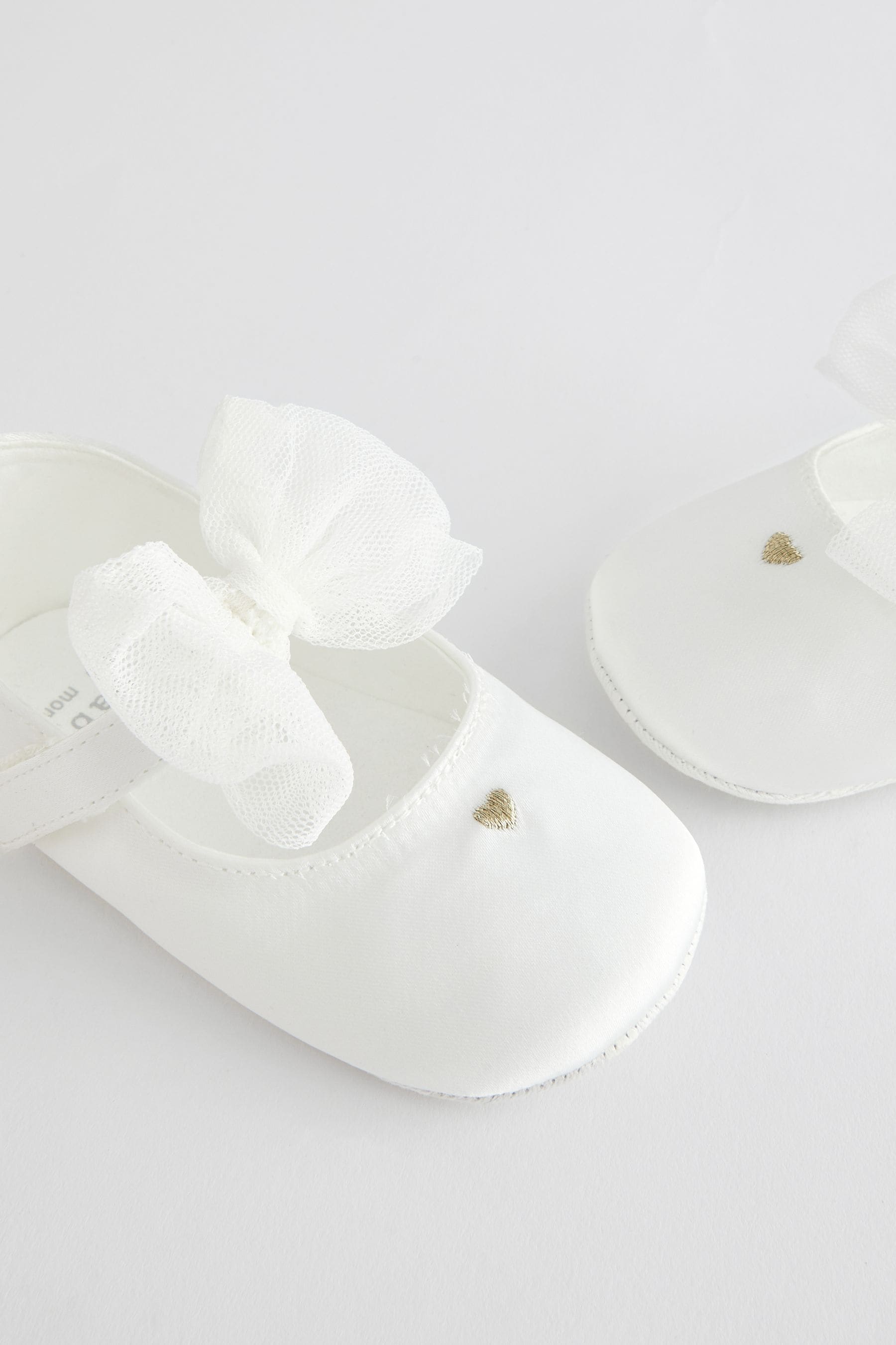 White Bow Occasion Baby Shoes (0-18mths)