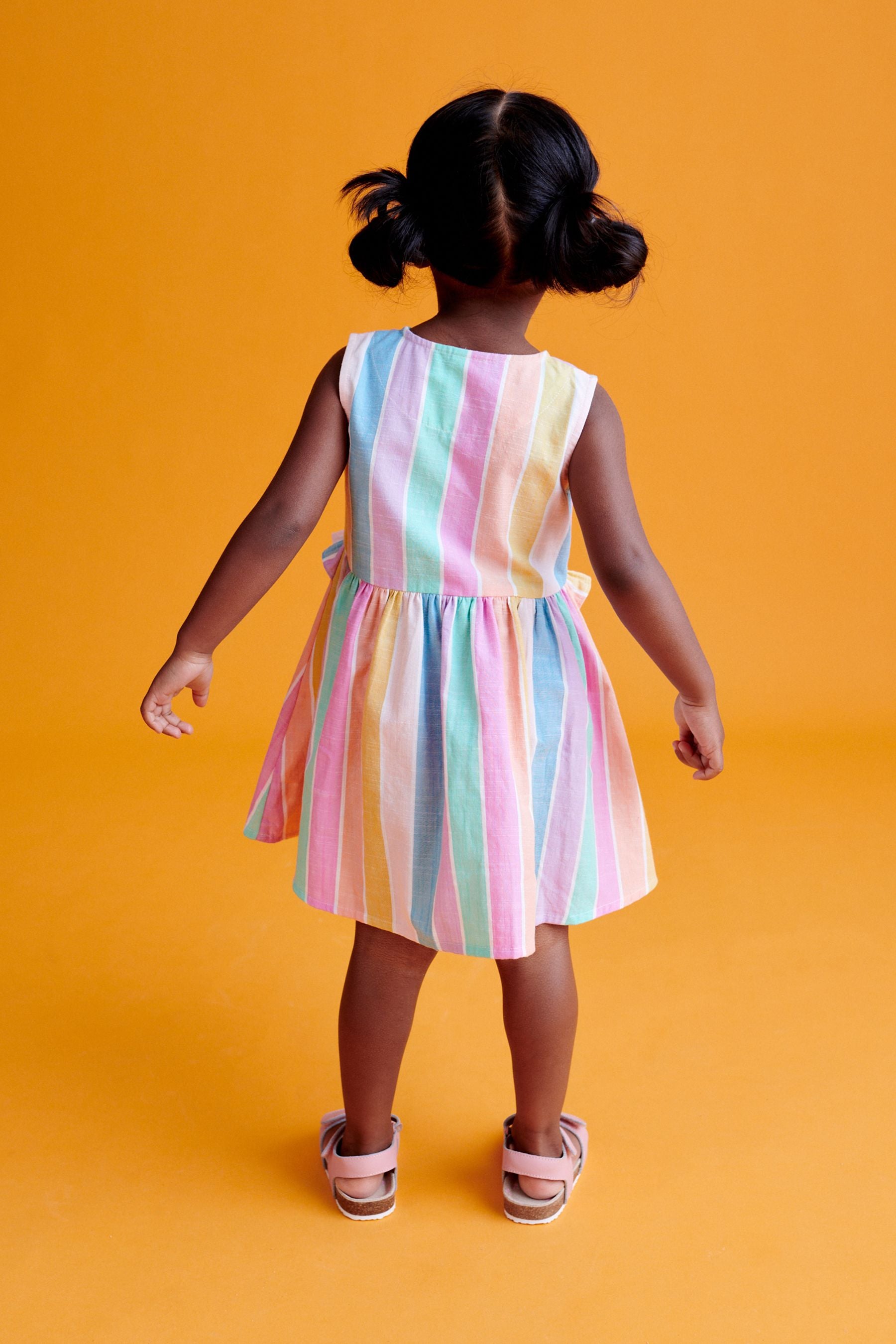 Rainbow Stripe Peplum Dress (3mths-8yrs)