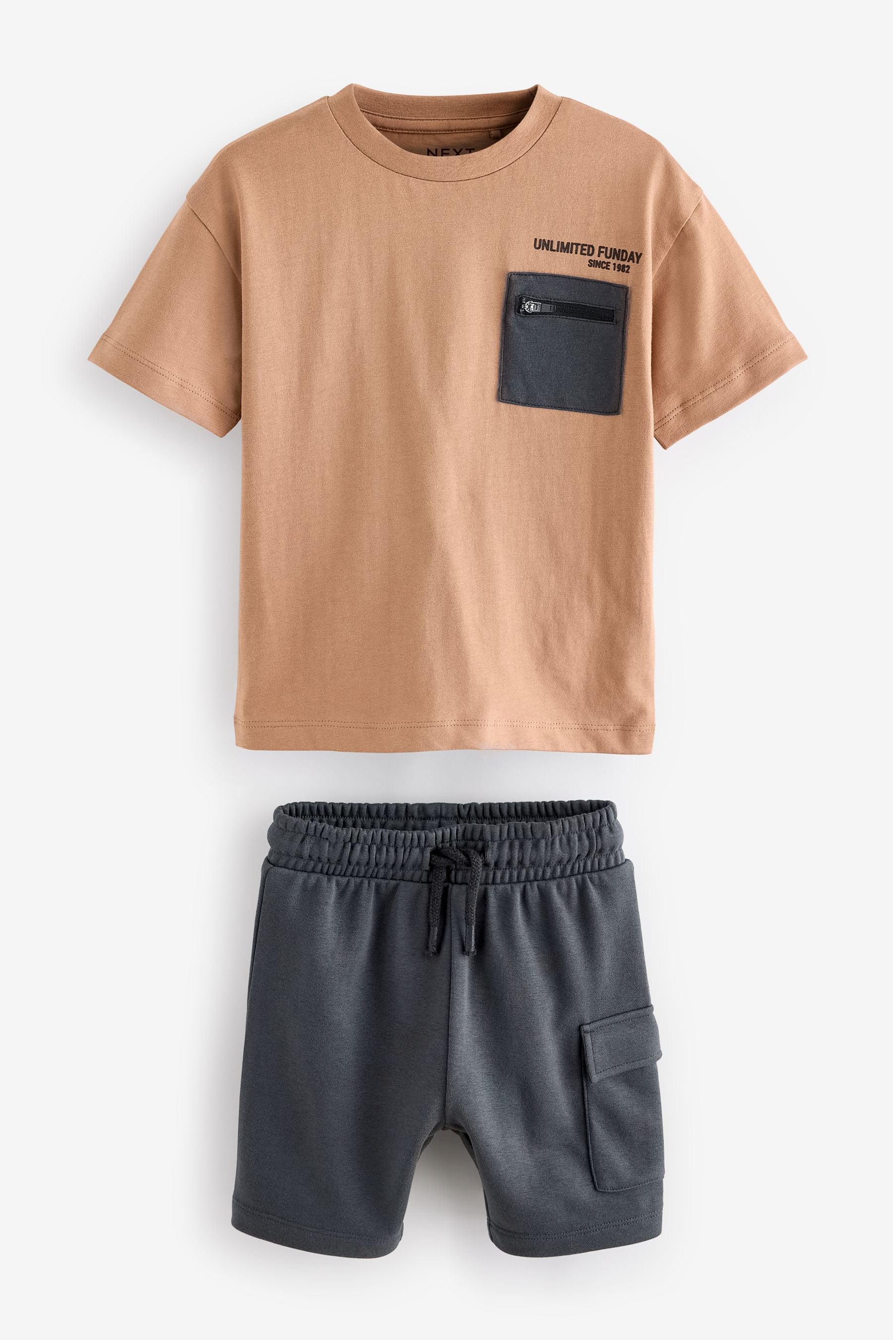 Tan Brown T-Shirt and Shorts Set (3mths-7yrs)