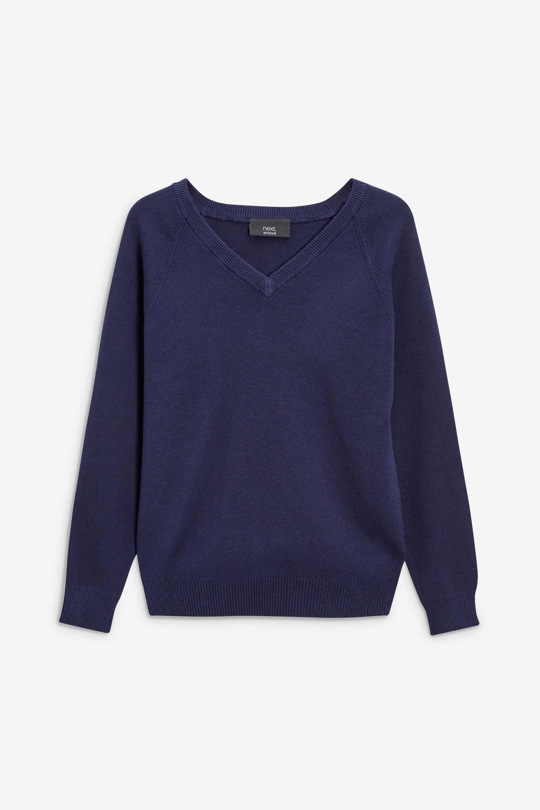 Navy Blue Knitted V-Neck School Jumper (3-16yrs)