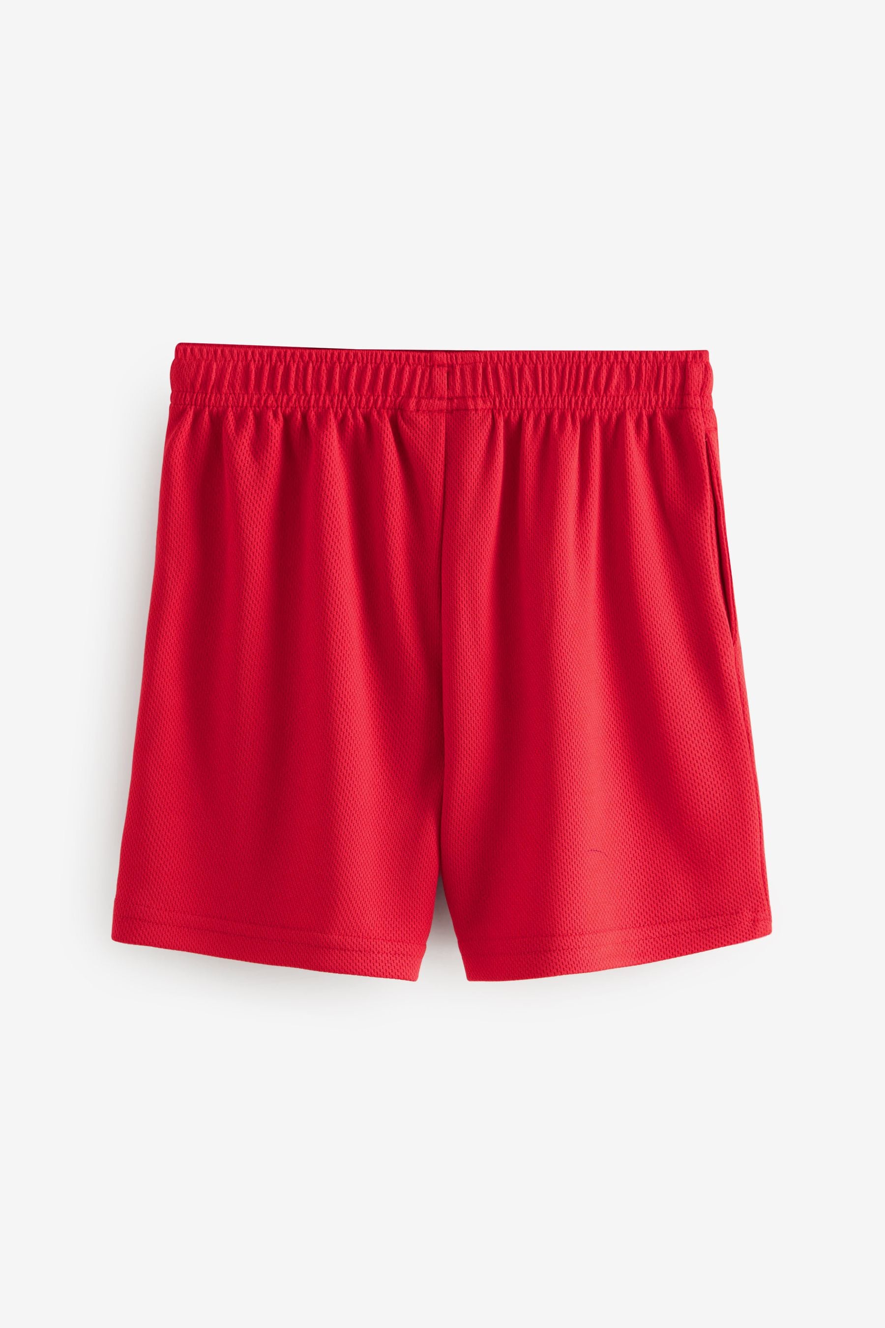 Red Single Sports Shorts (3-16yrs)