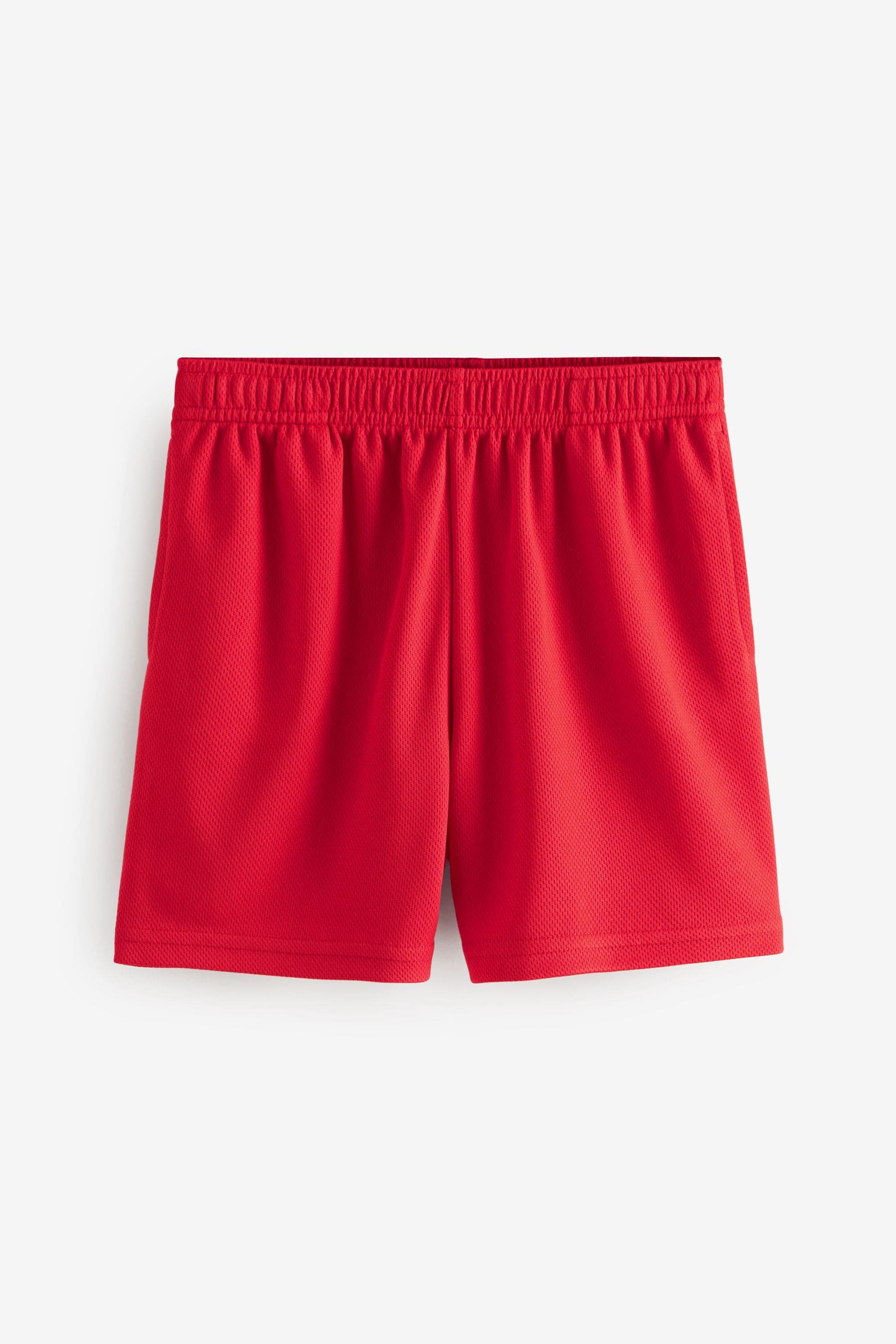 Red Single Sports Shorts (3-16yrs)