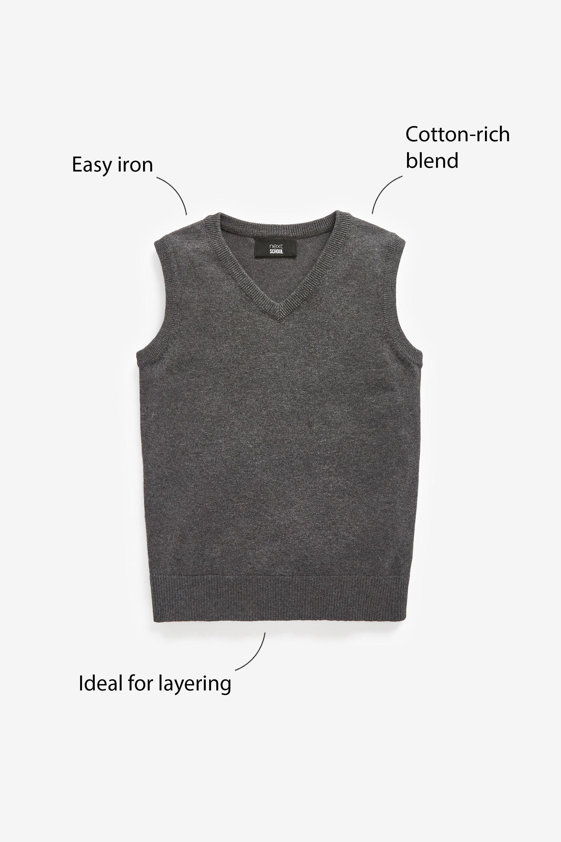 Grey School Tank Top (3-16yrs)