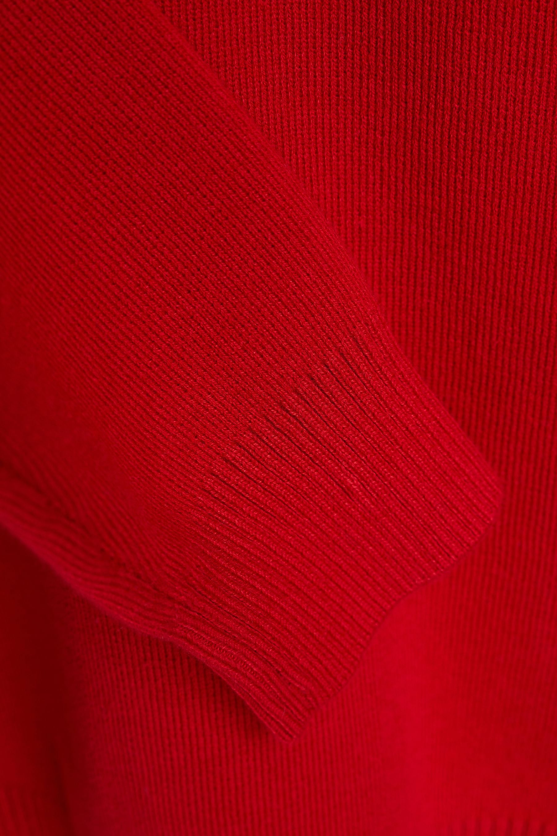 Red Knitted V-Neck School Jumper (3-16yrs)