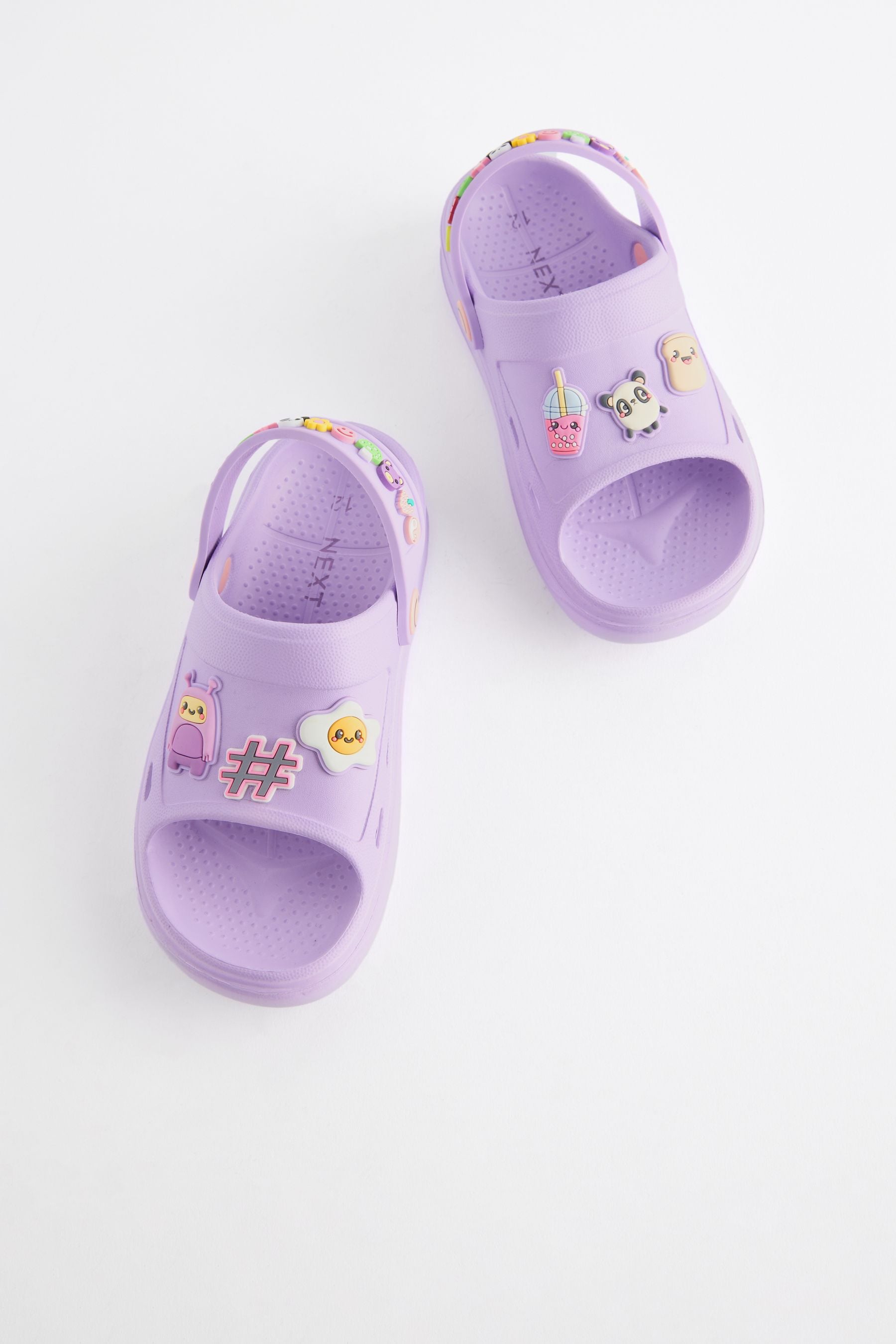 Purple Character Badge Clogs