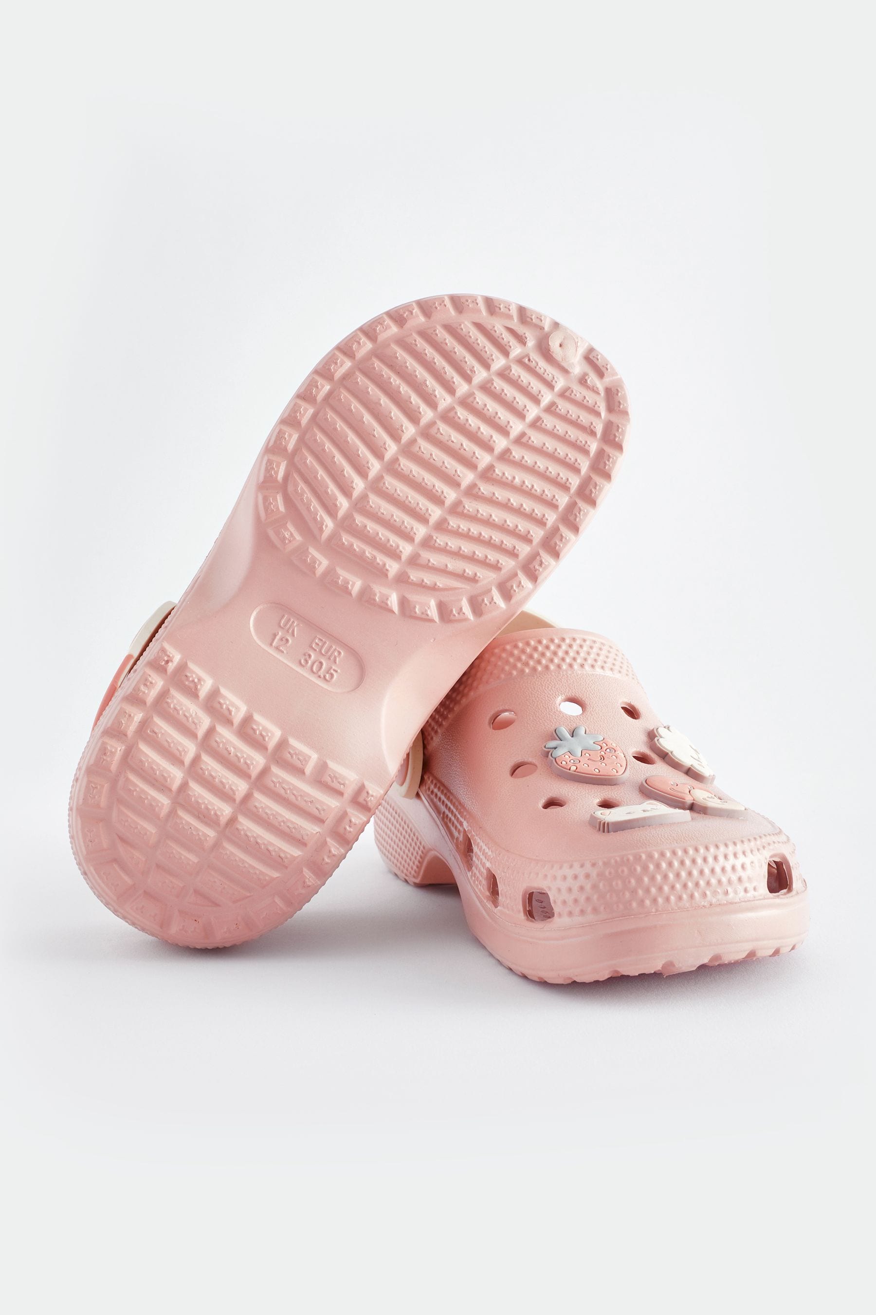 Pink Character Badge Clogs