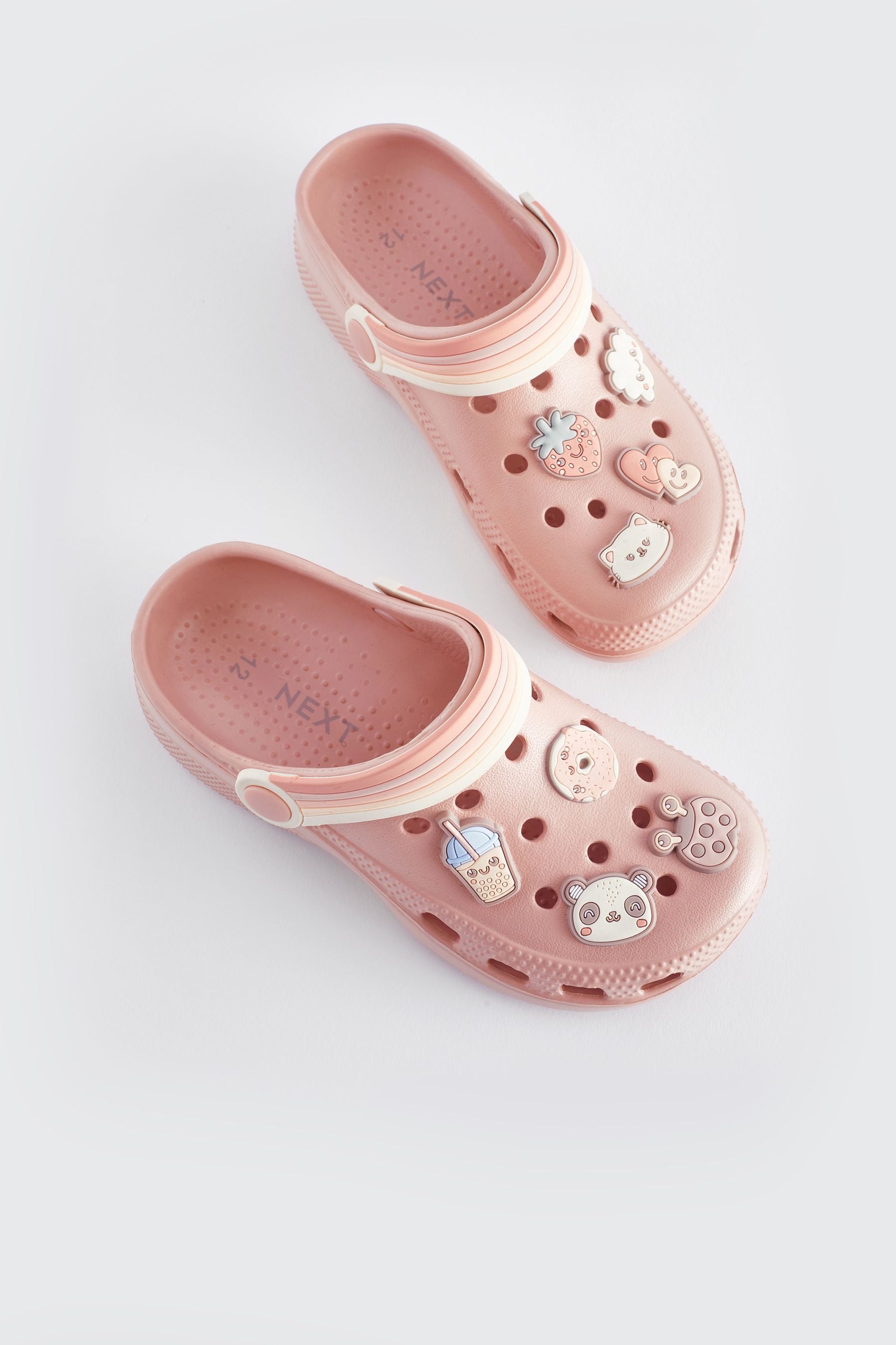 Pink Character Badge Clogs