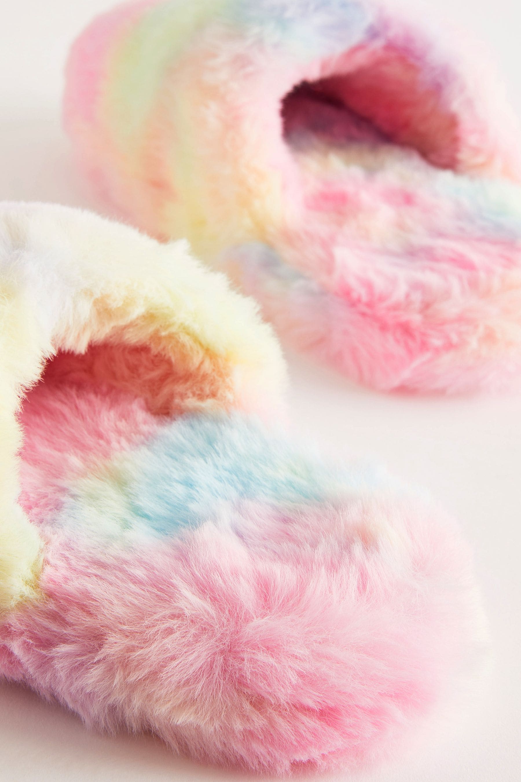 Rainbow Tie Dye Mule Slippers