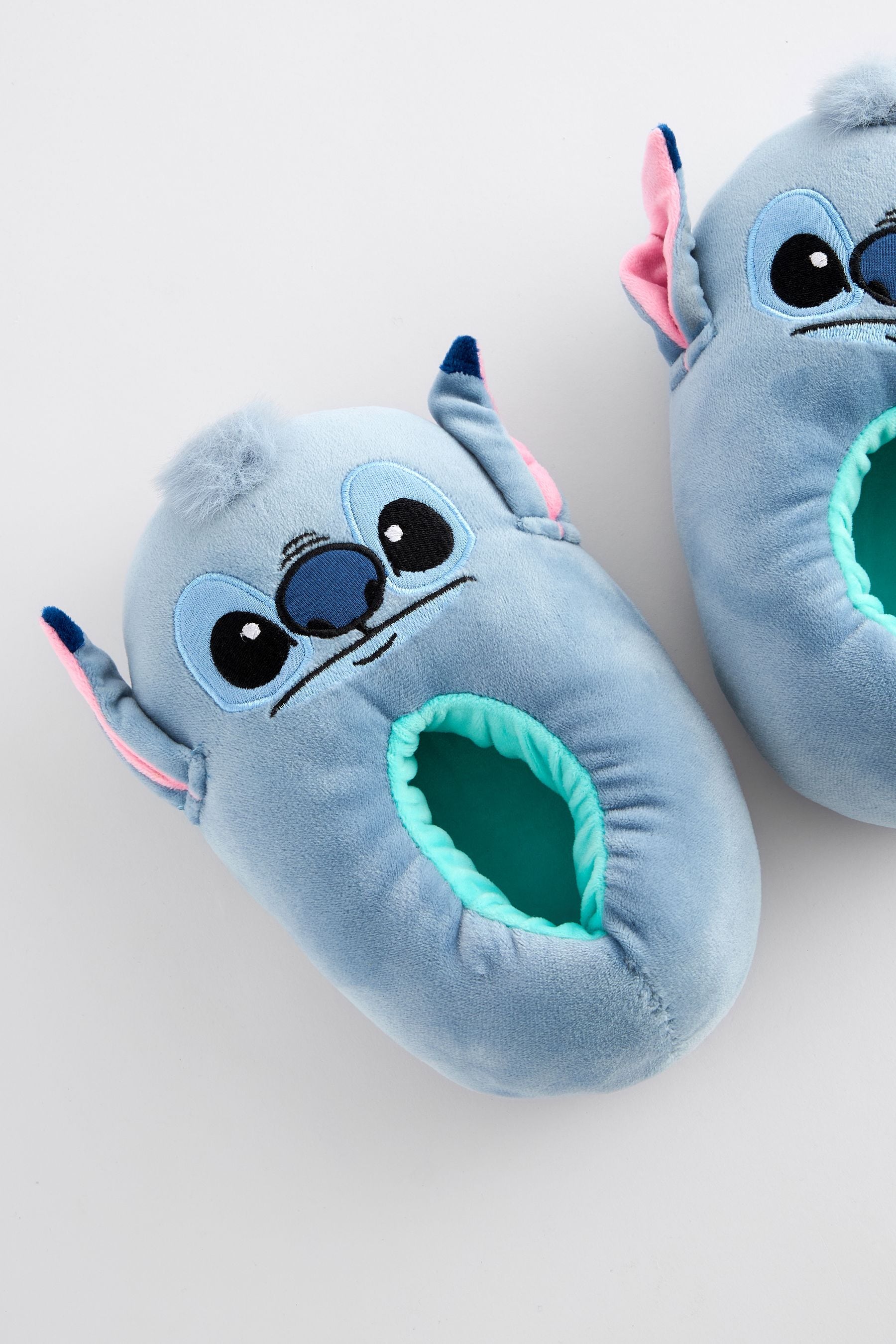 Blue Lilo and Stitch Plush Slippers