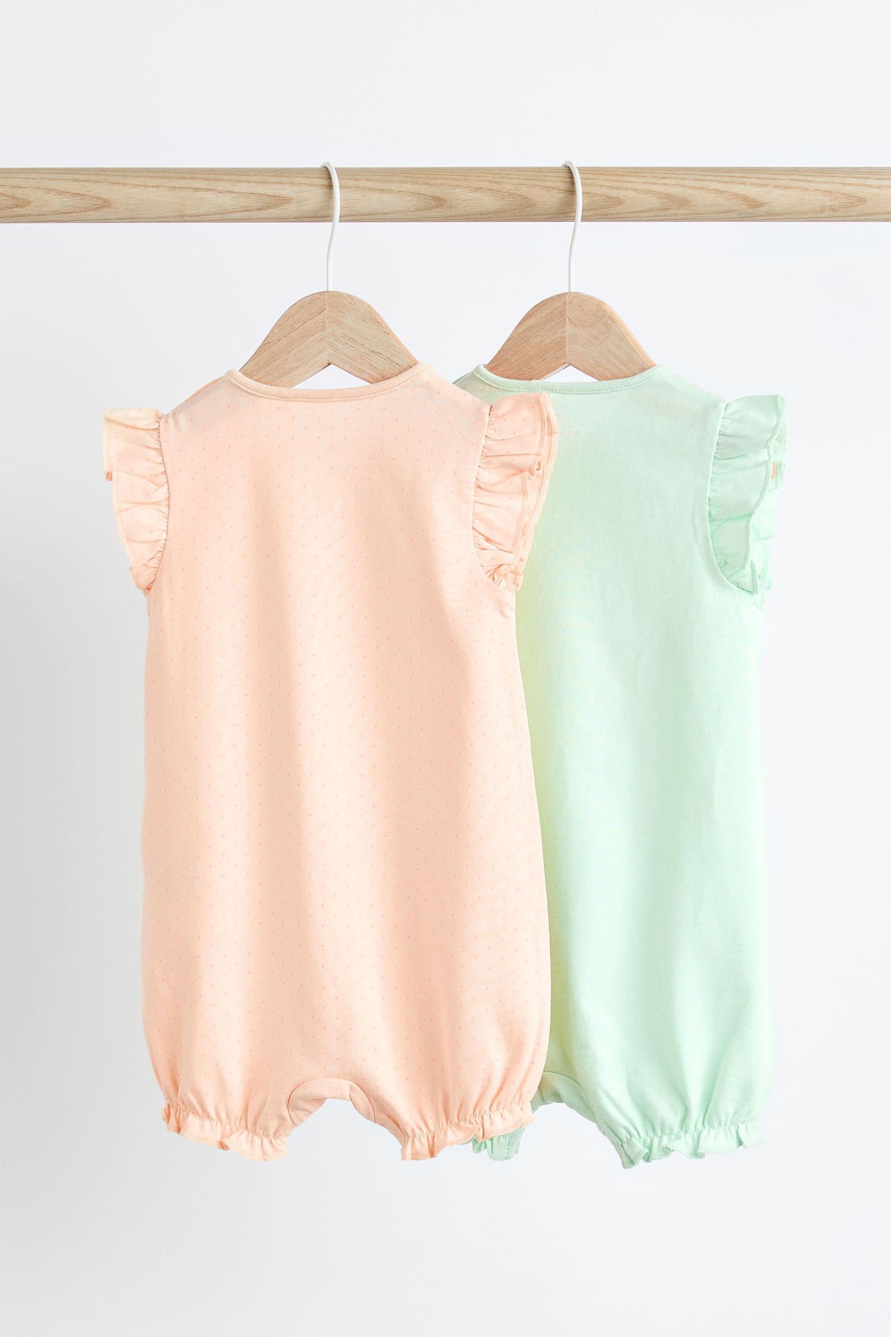 Pastel Pink/ Blue Animal Baby Rompers 2 Pack