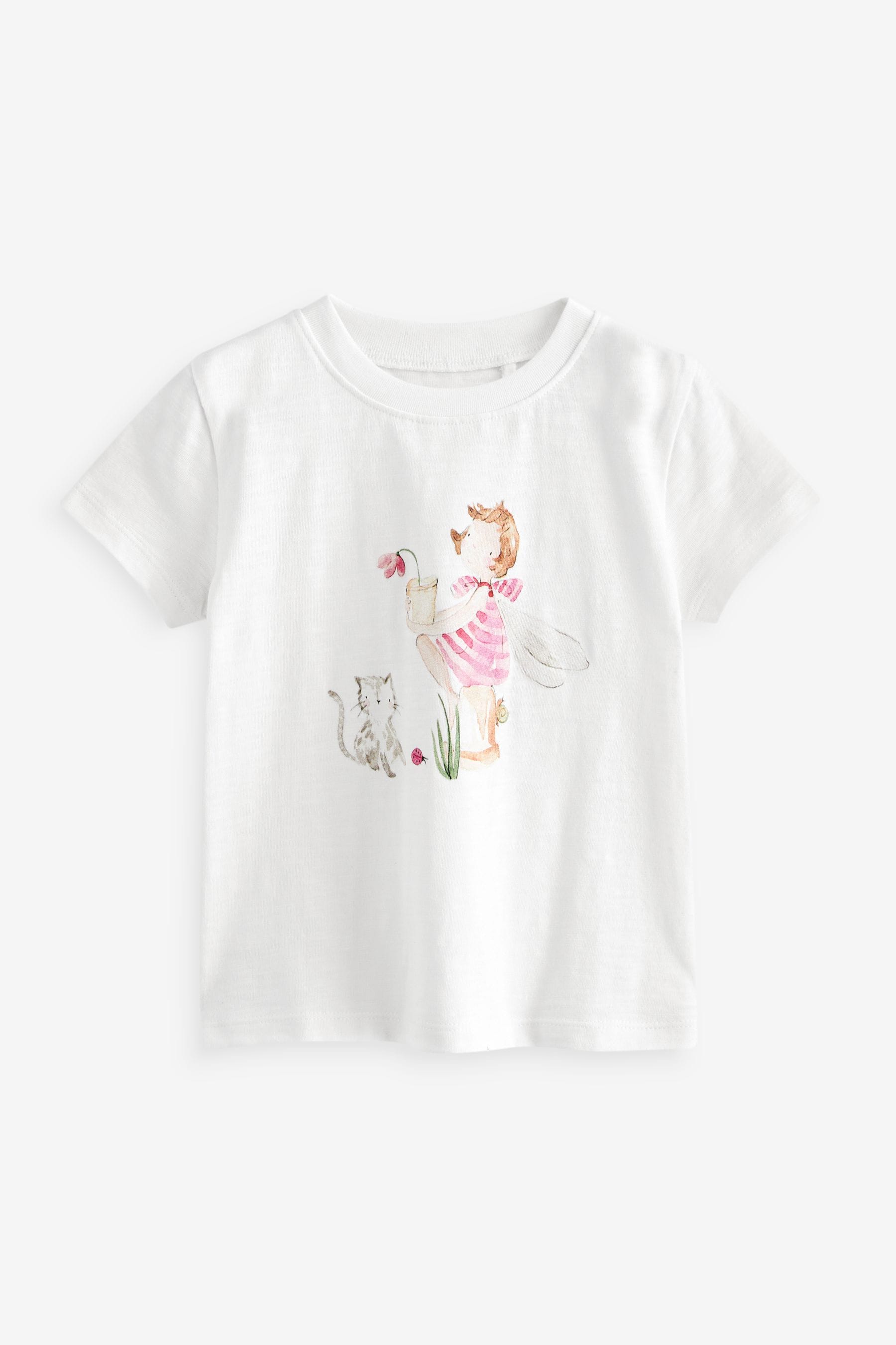 White Pretty Fairy Short Sleeve T-Shirt (3mths-7yrs)