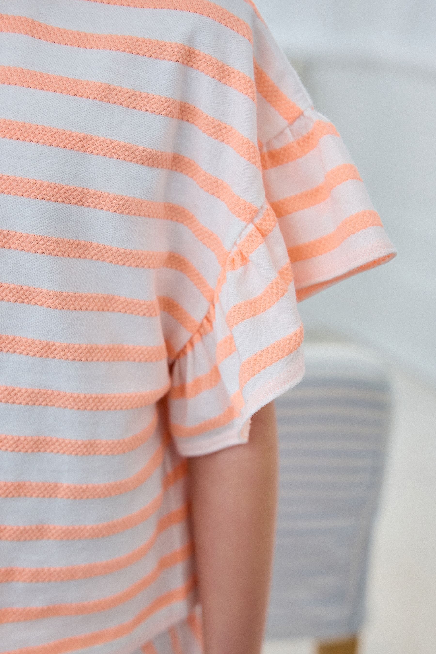 Fluro Orange/Pink Ruffle Short Sleeve Pyjamas 3 Pack (9mths-16yrs)