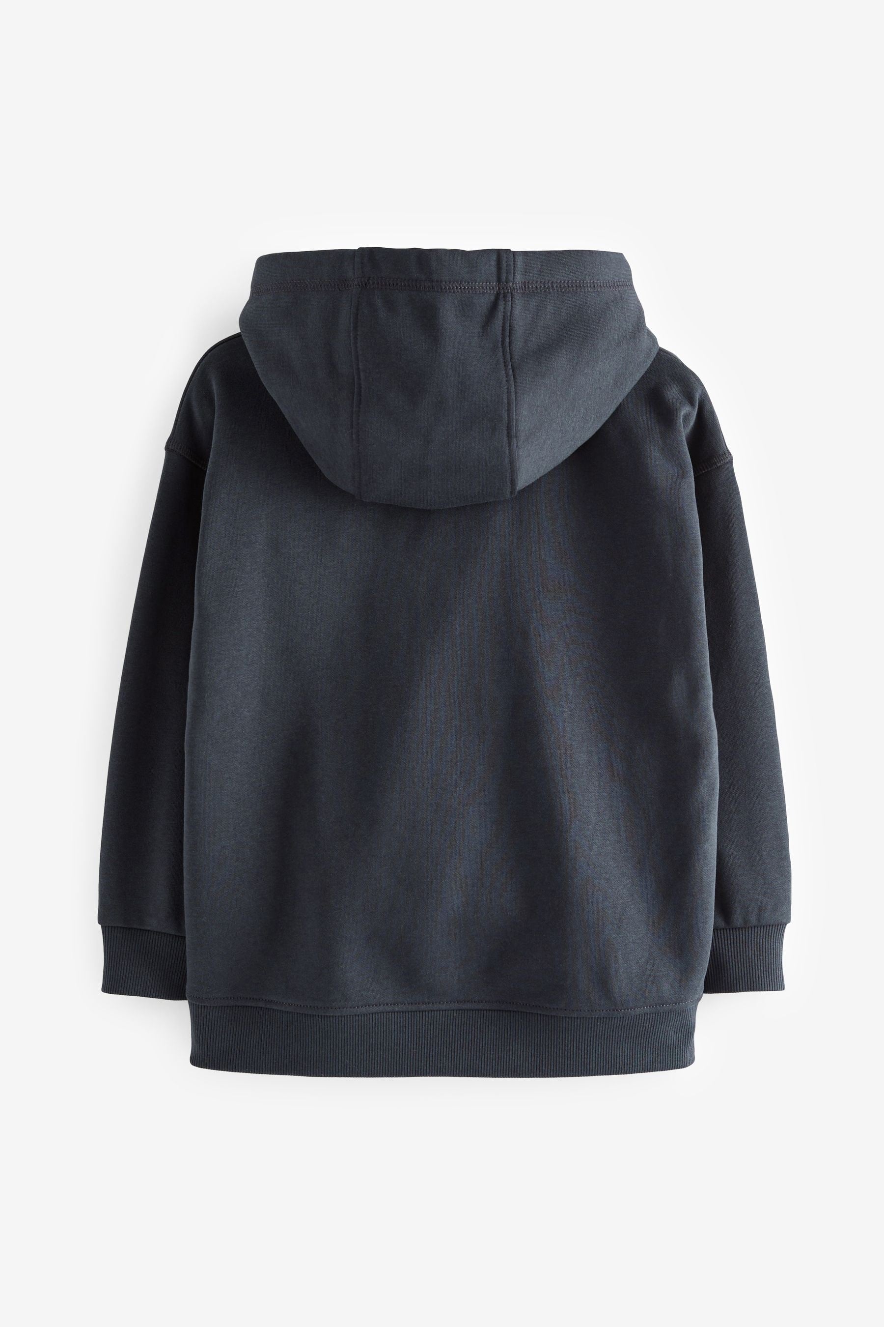 Navy Blue Plain Jersey Hoodie (3-16yrs)