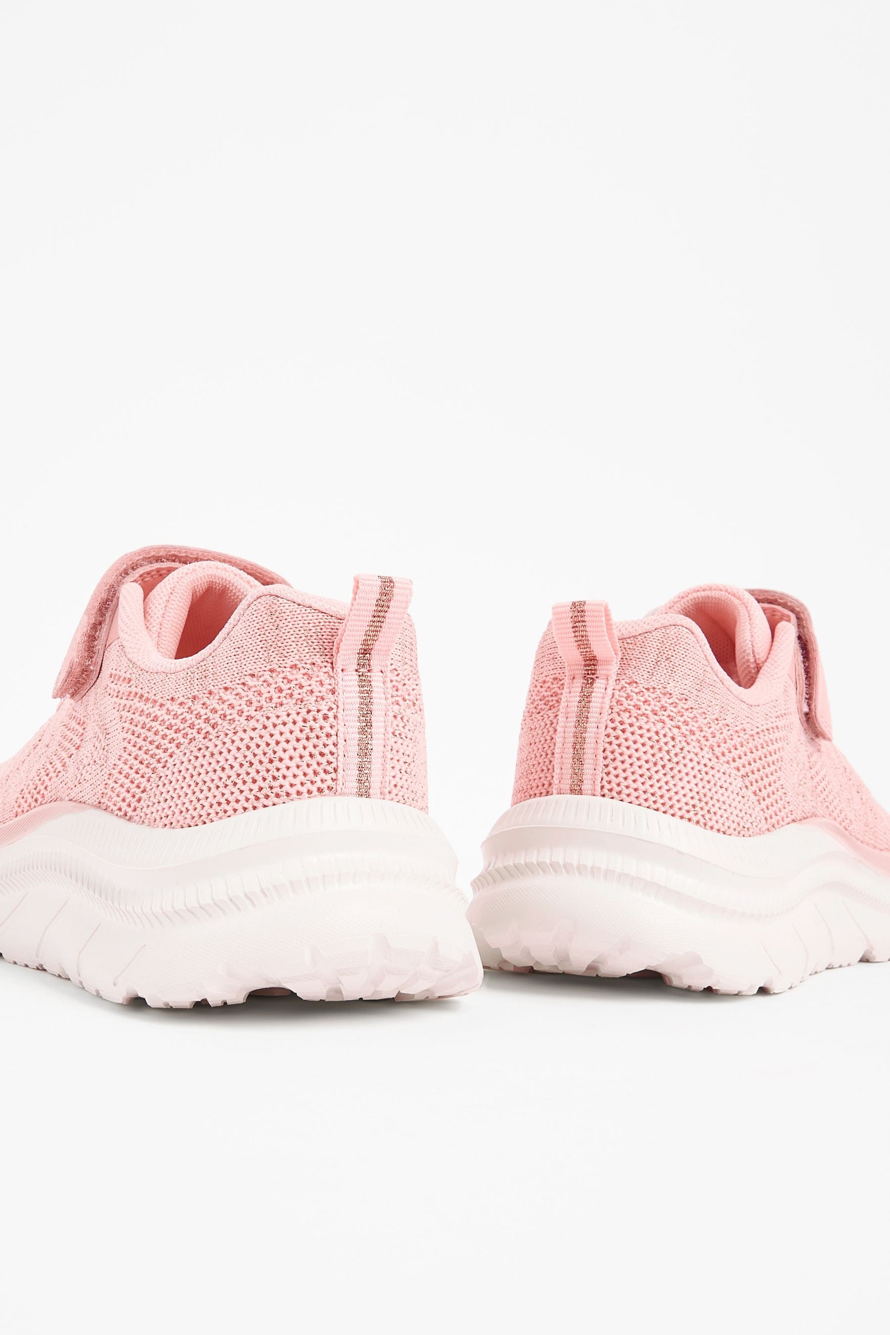 Blush Pink Glitter School PE Trainers