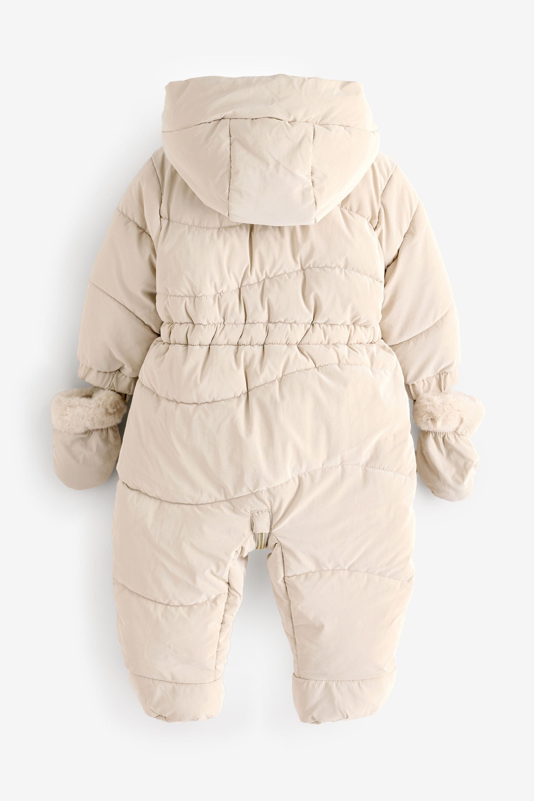 Baker by Ted Baker Cream Padded Shower Resistant Snowsuit